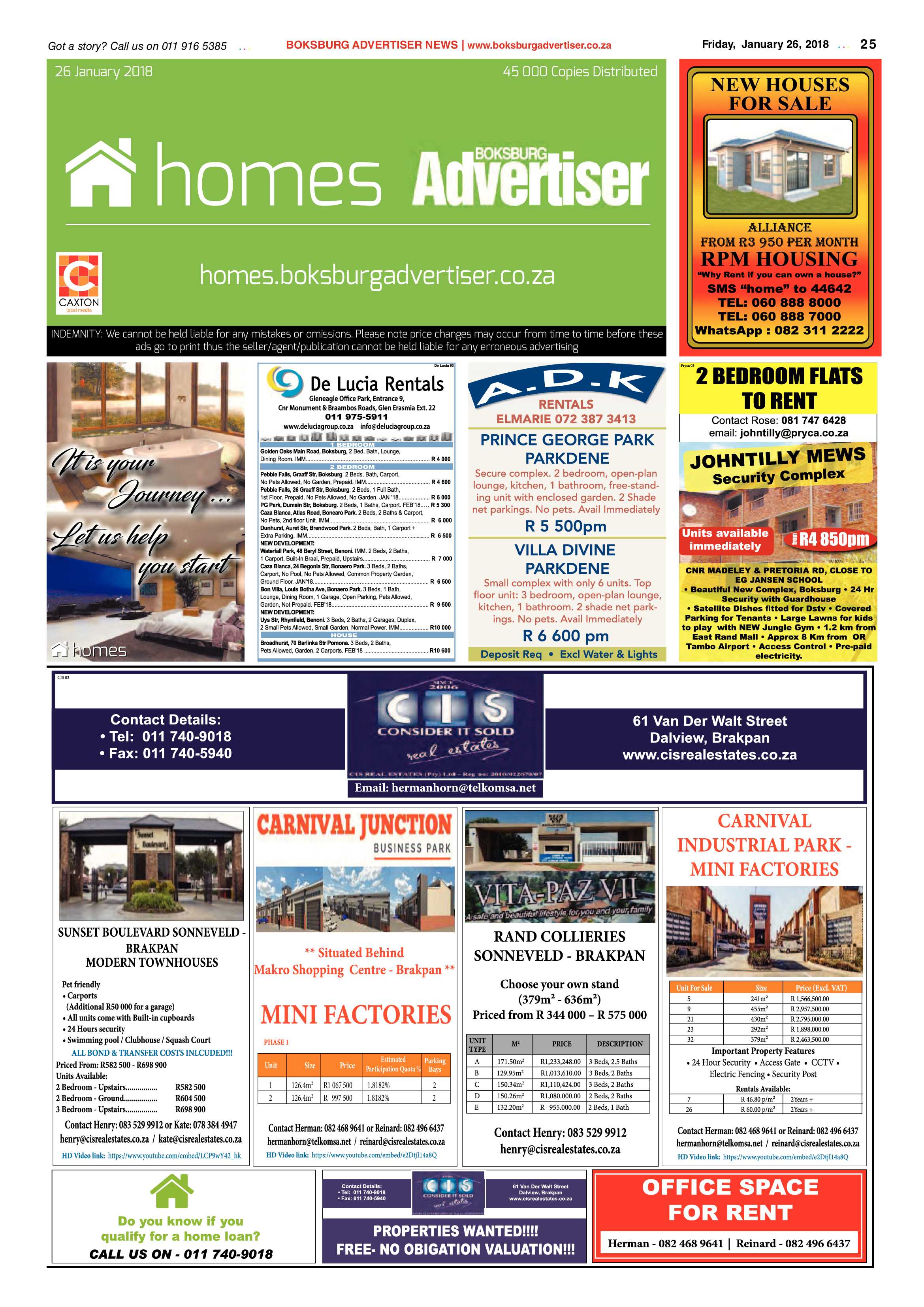 Boksburg Advertiser 23 January 2018 page 25