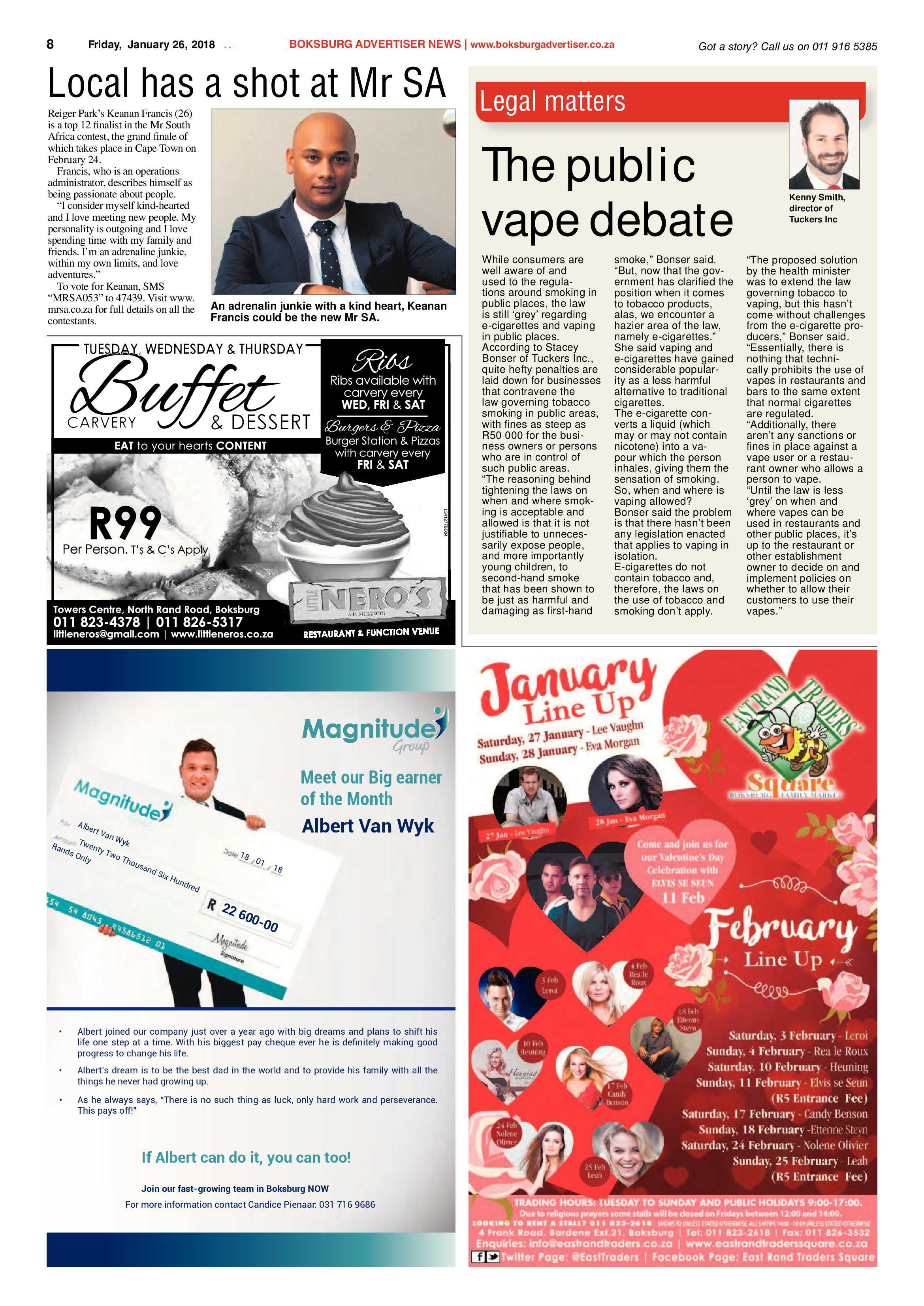 Boksburg Advertiser 23 January 2018 page 8