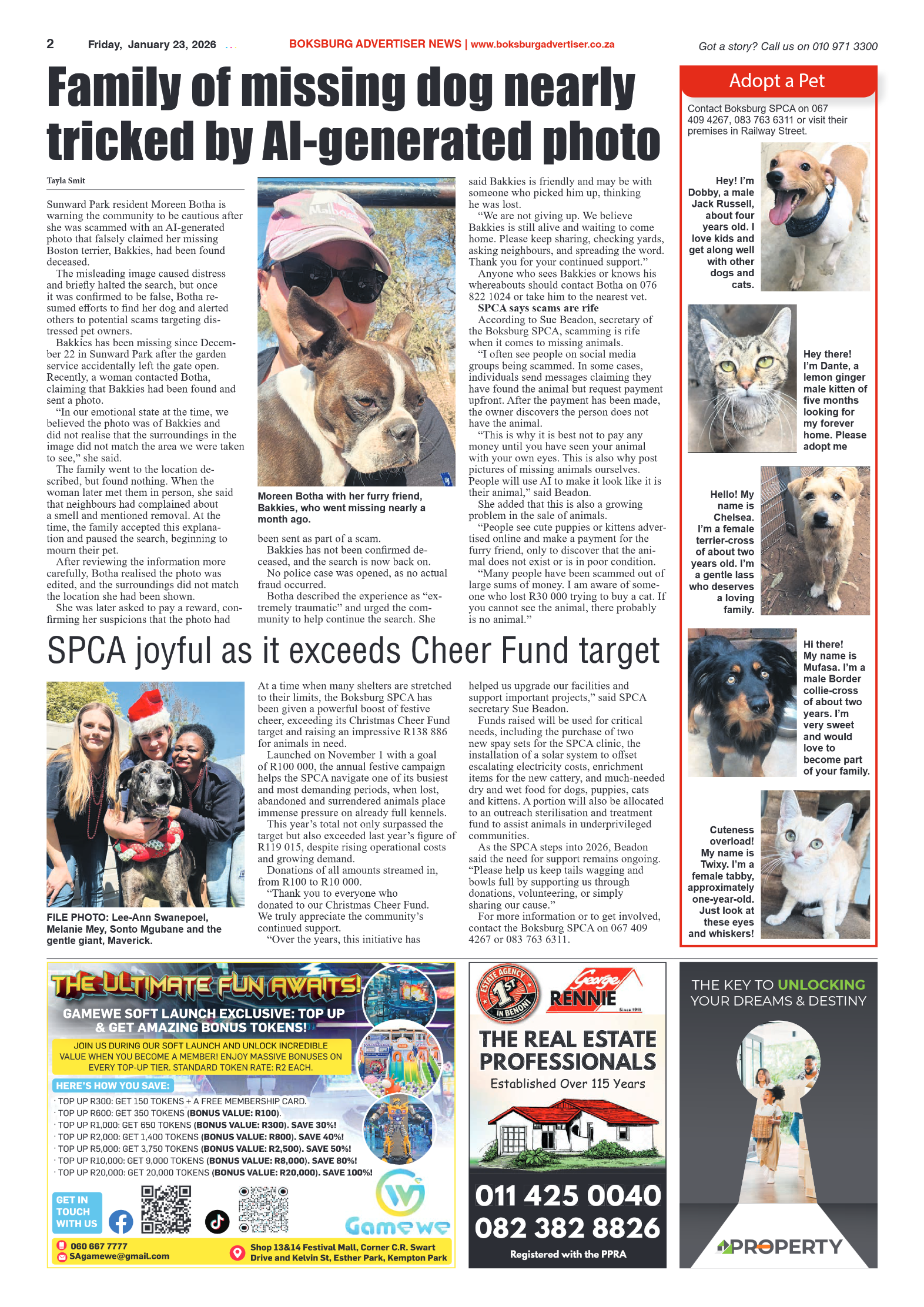 Boksburg Advertiser 23 January 2026 page 2