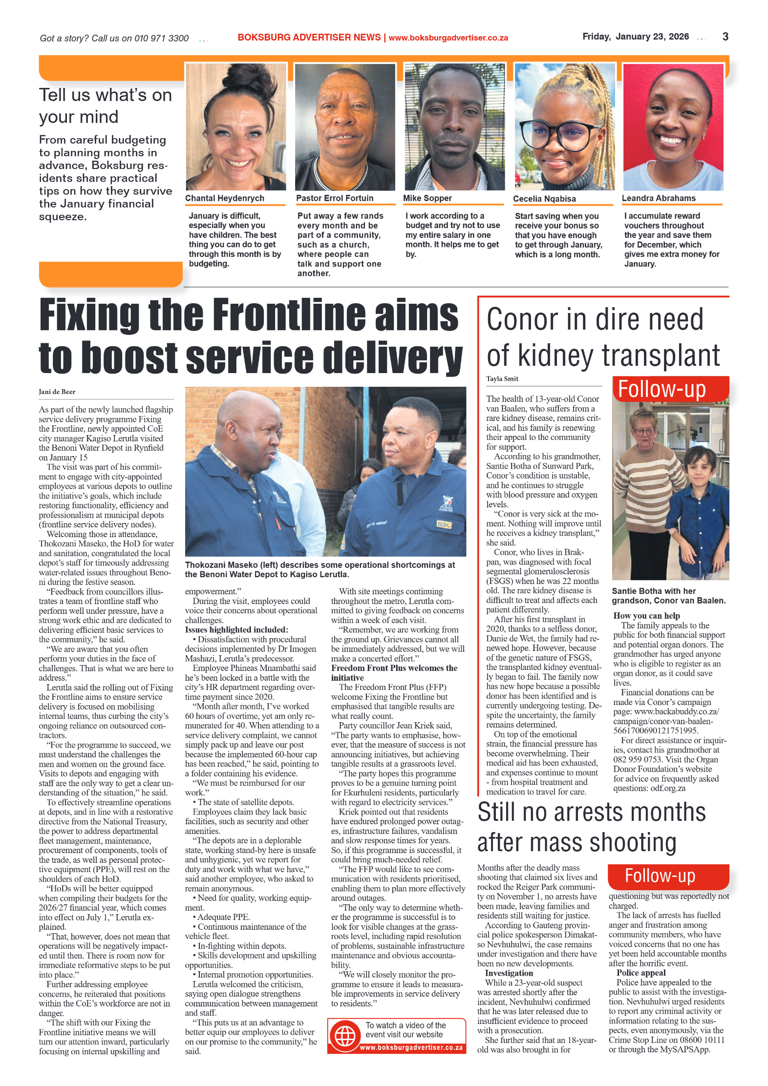 Boksburg Advertiser 23 January 2026 page 3