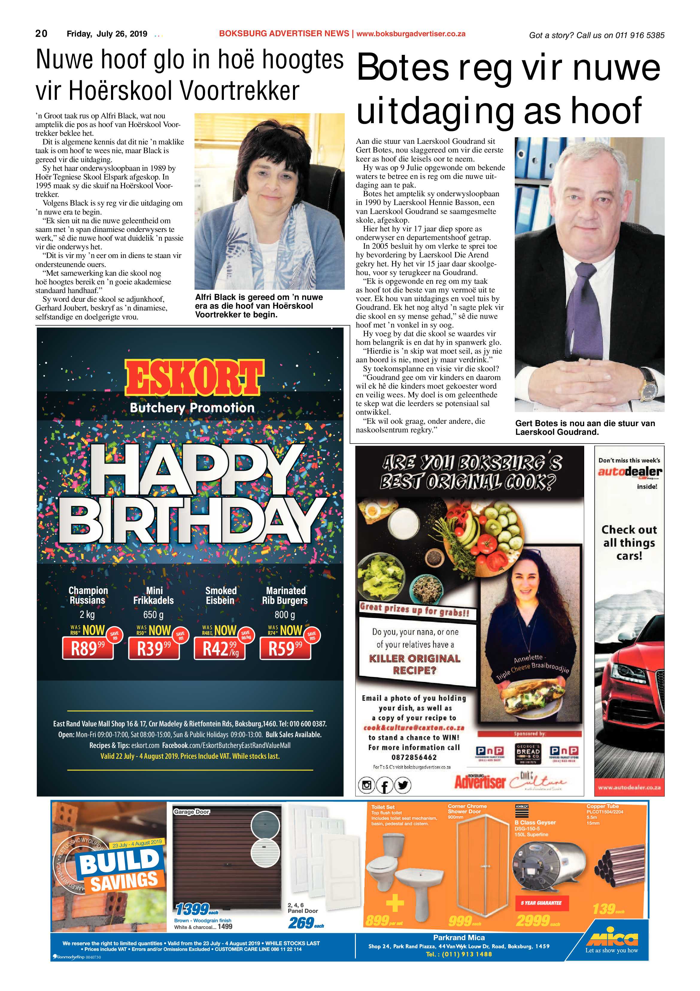 Boksburg Advertiser 23 July 2019 page 20