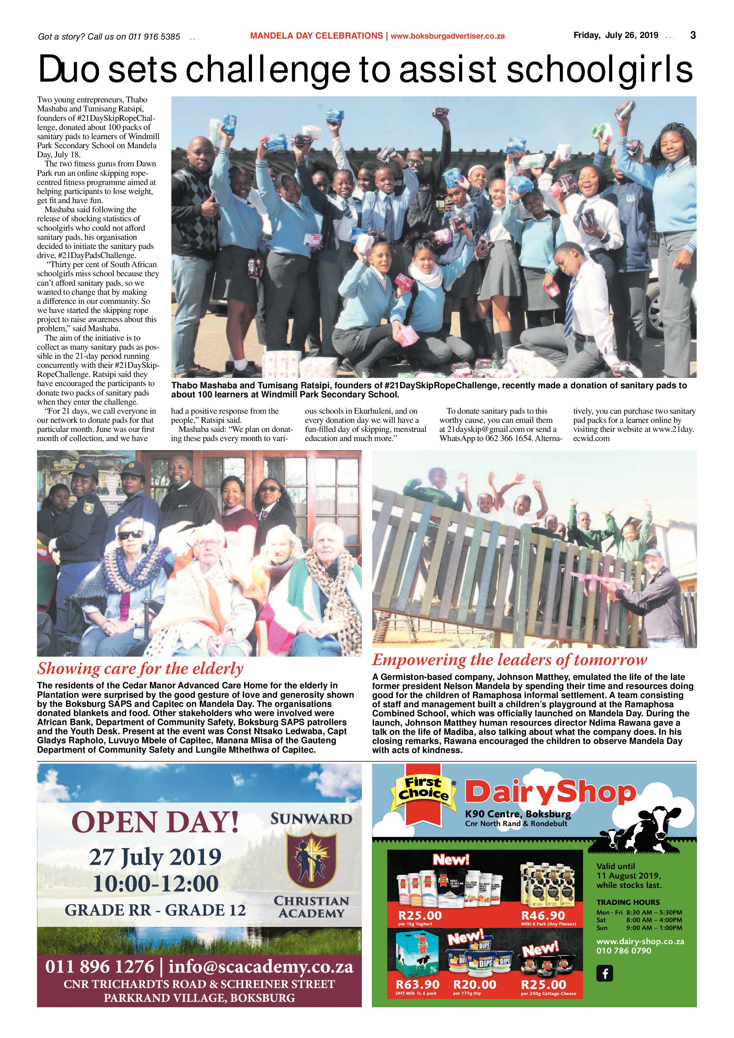 Boksburg Advertiser 23 July 2019 page 3