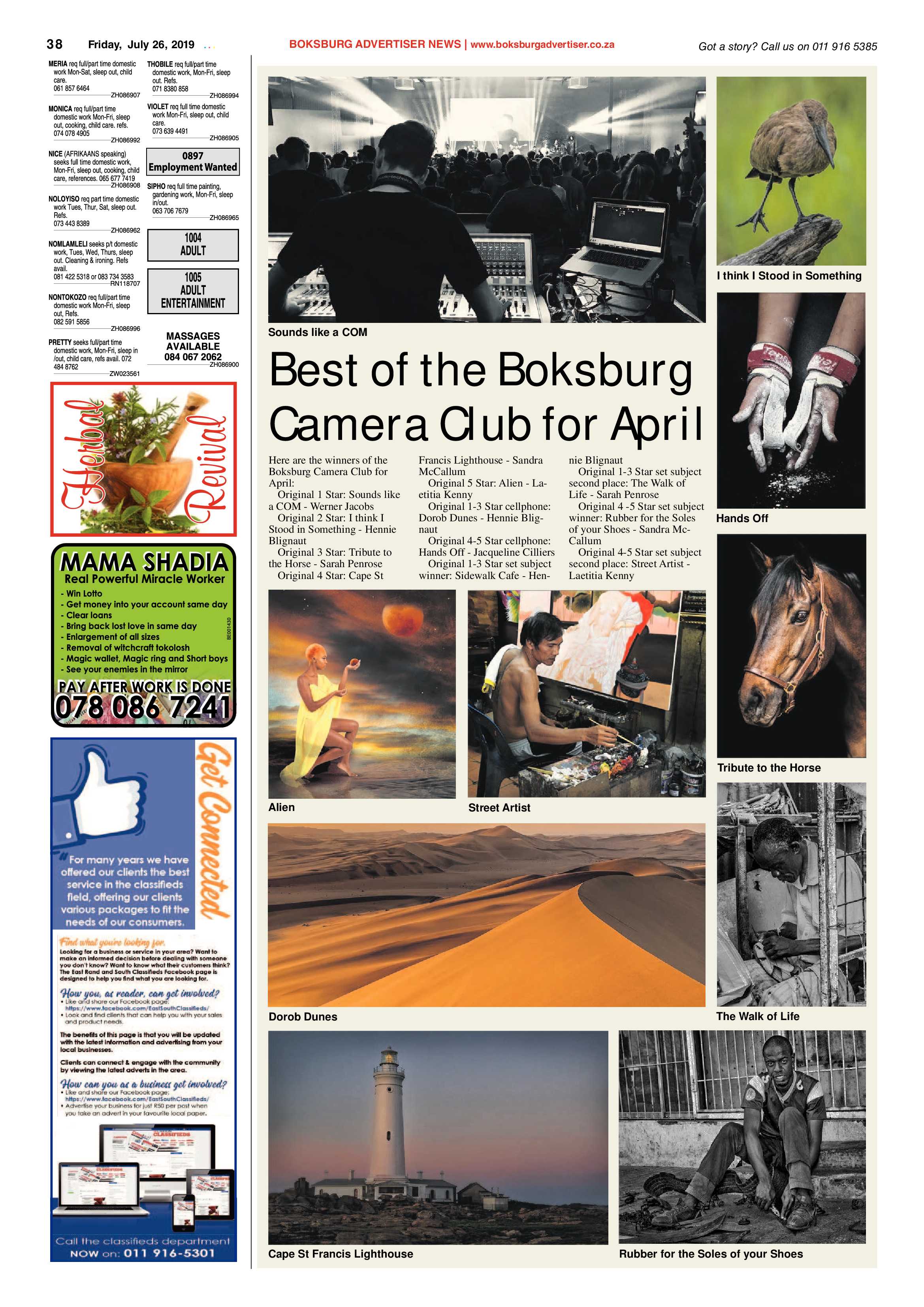Boksburg Advertiser 23 July 2019 page 38