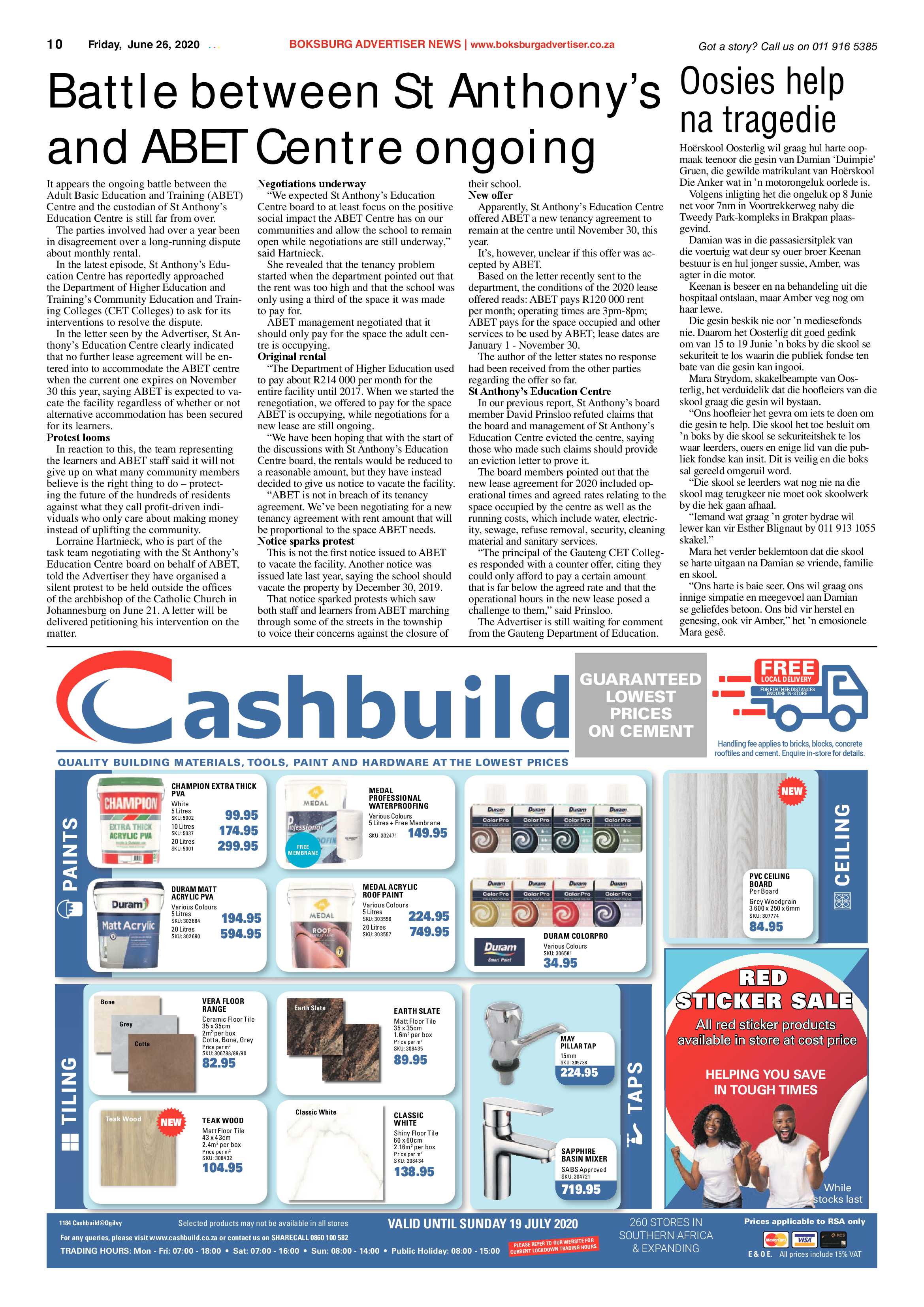 Boksburg Advertiser 23 June 2020 page 10