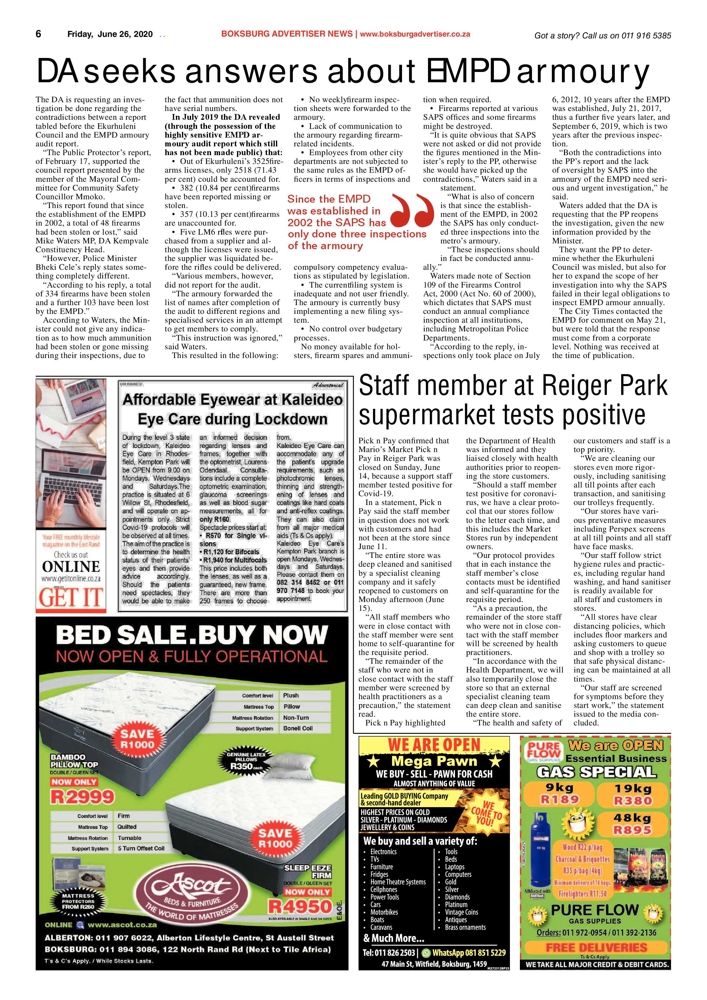 Boksburg Advertiser 23 June 2020 page 6