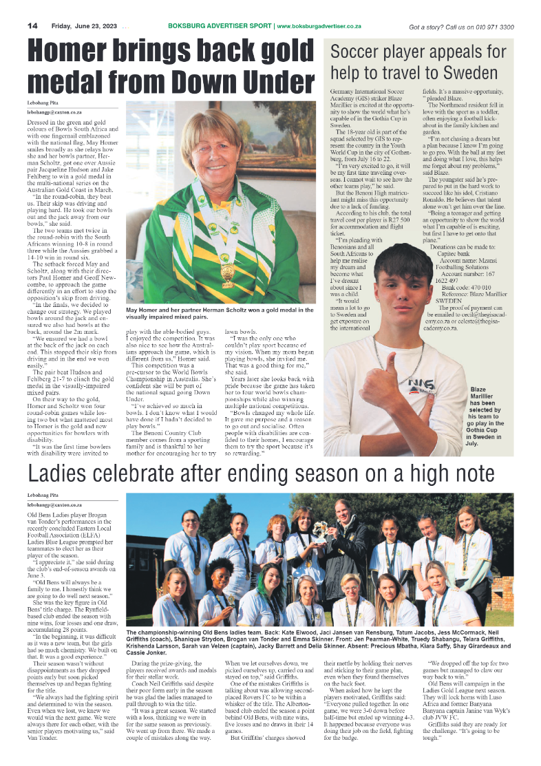 Boksburg Advertiser 23 June 2023 page 14