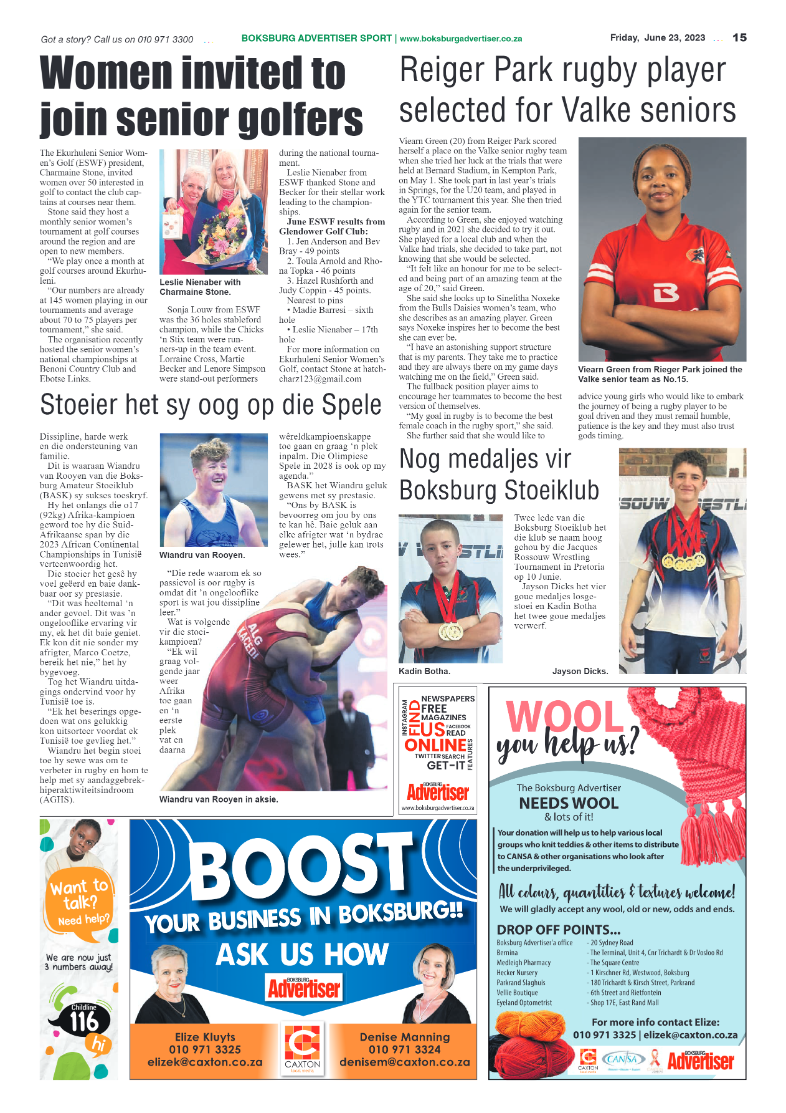 Boksburg Advertiser 23 June 2023 page 15