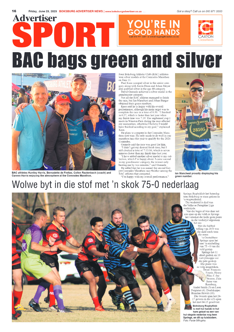 Boksburg Advertiser 23 June 2023 page 16