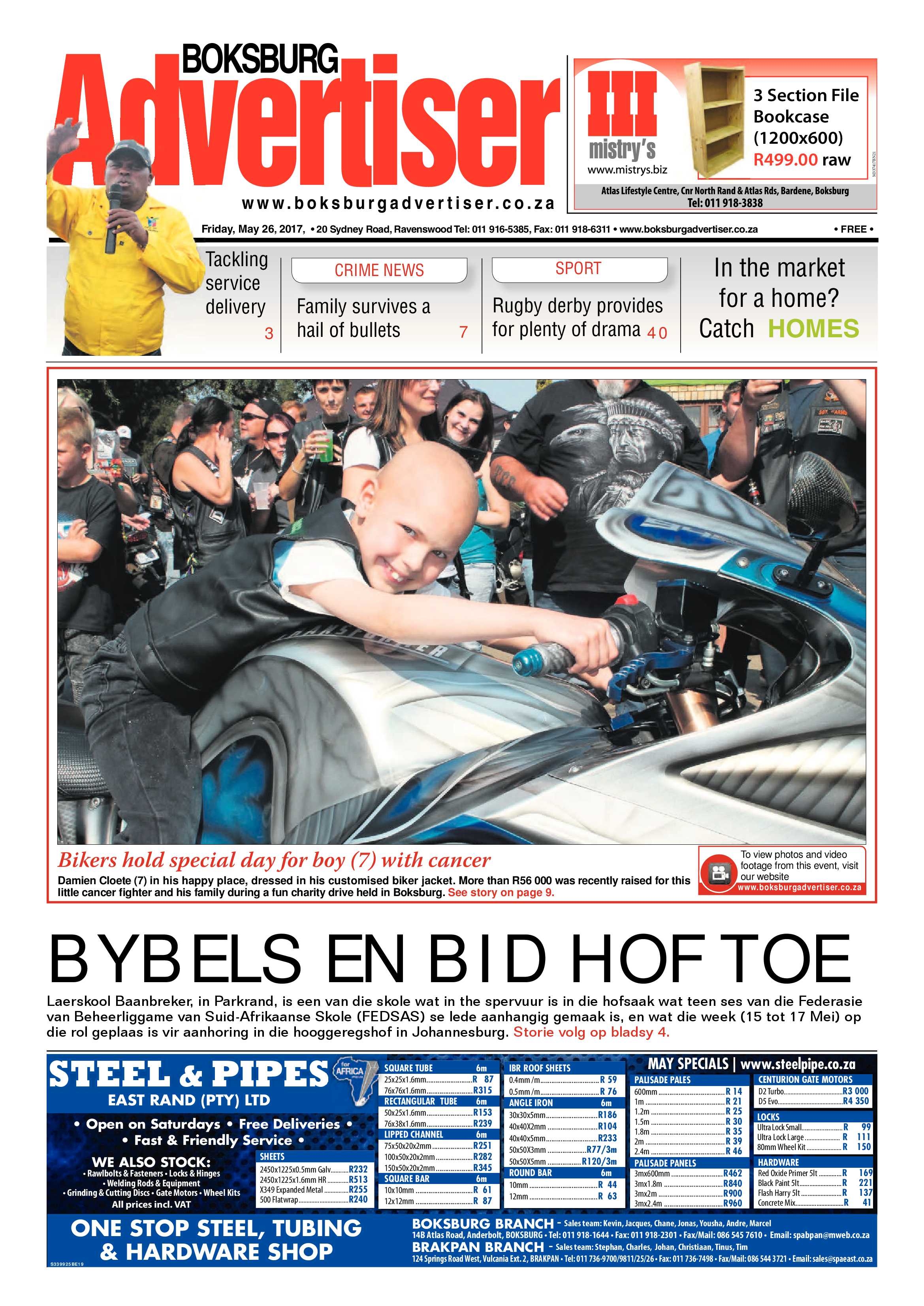 Boksburg Advertiser 23 May 2017 page 1