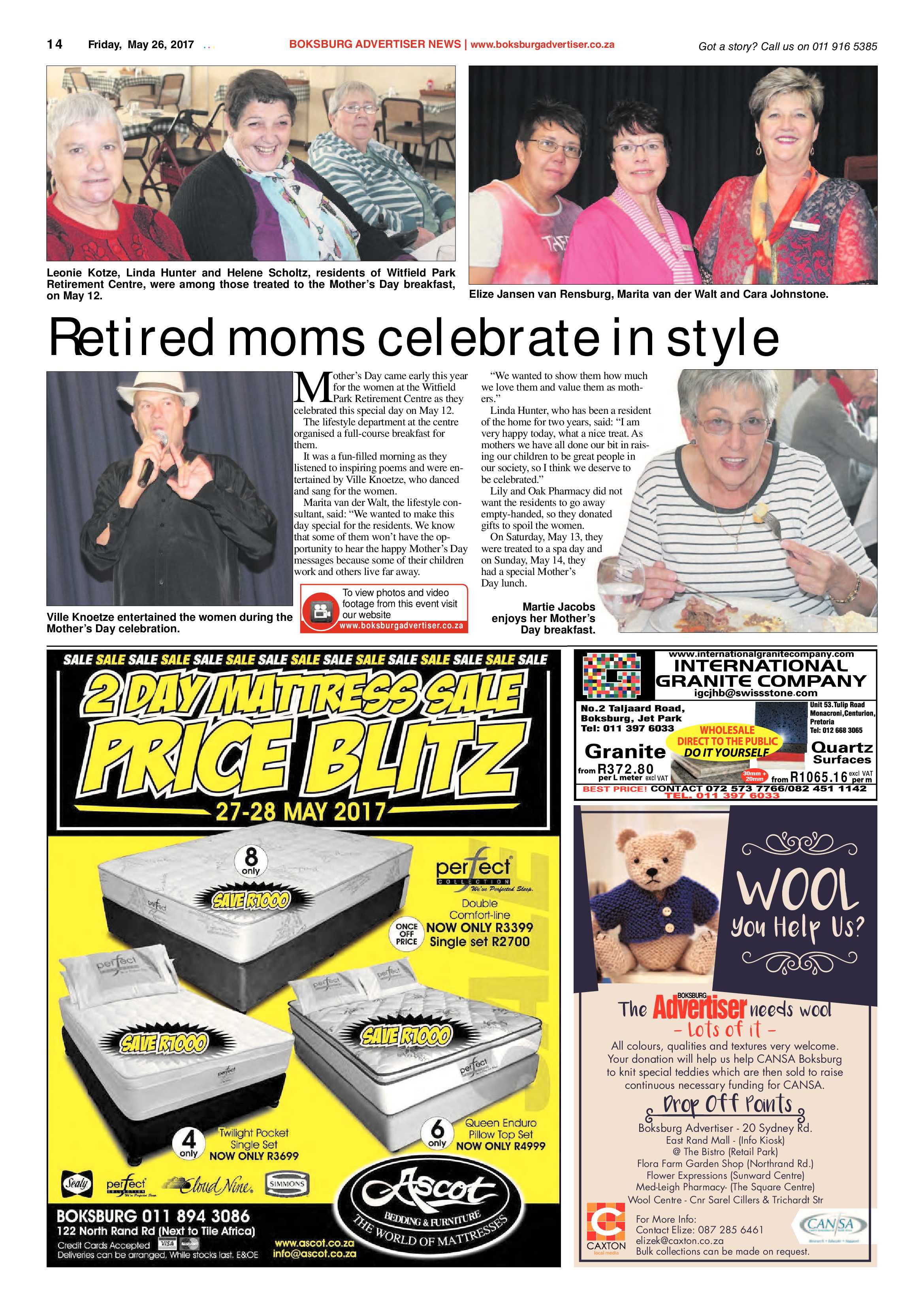 Boksburg Advertiser 23 May 2017 page 14