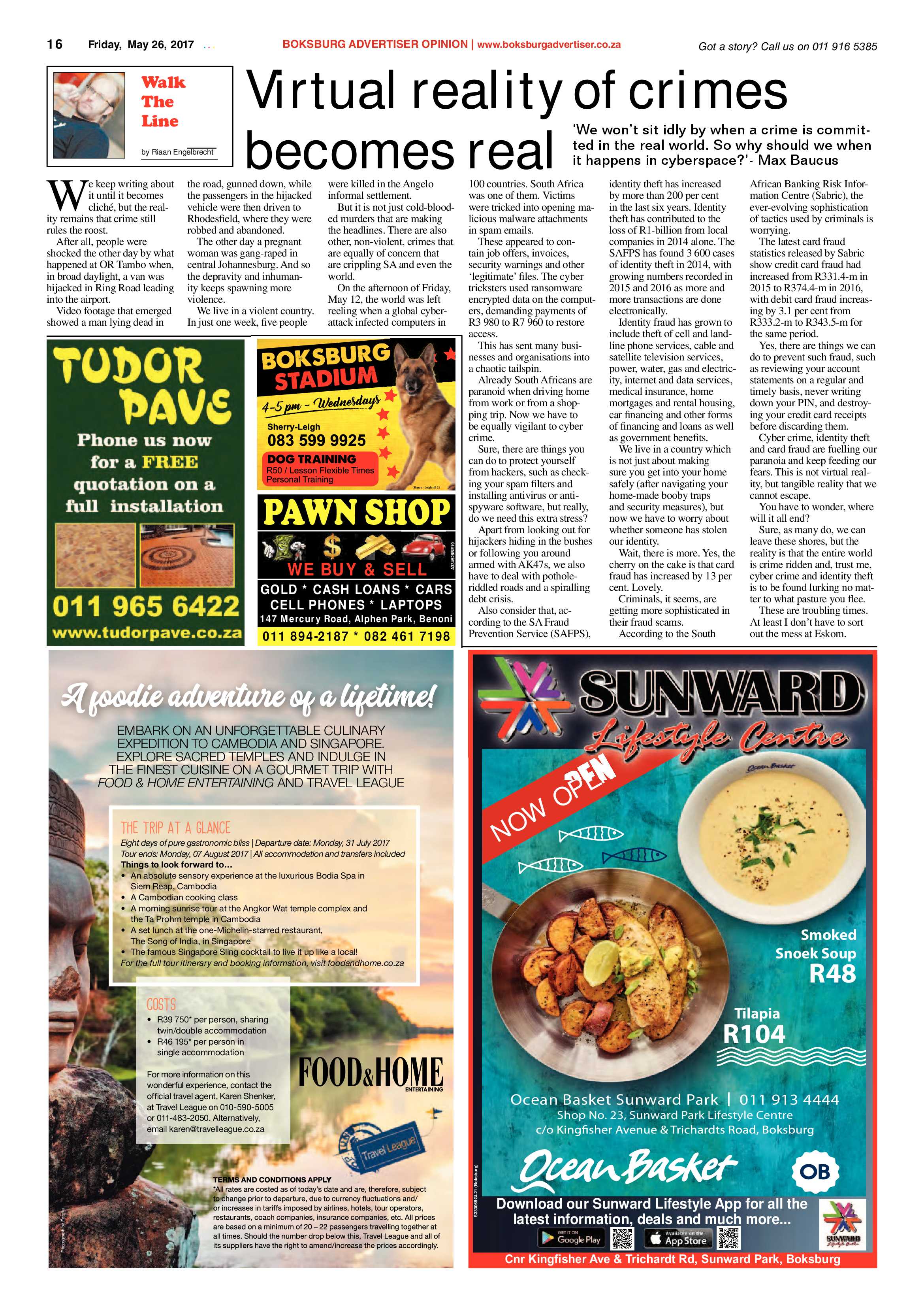 Boksburg Advertiser 23 May 2017 page 16