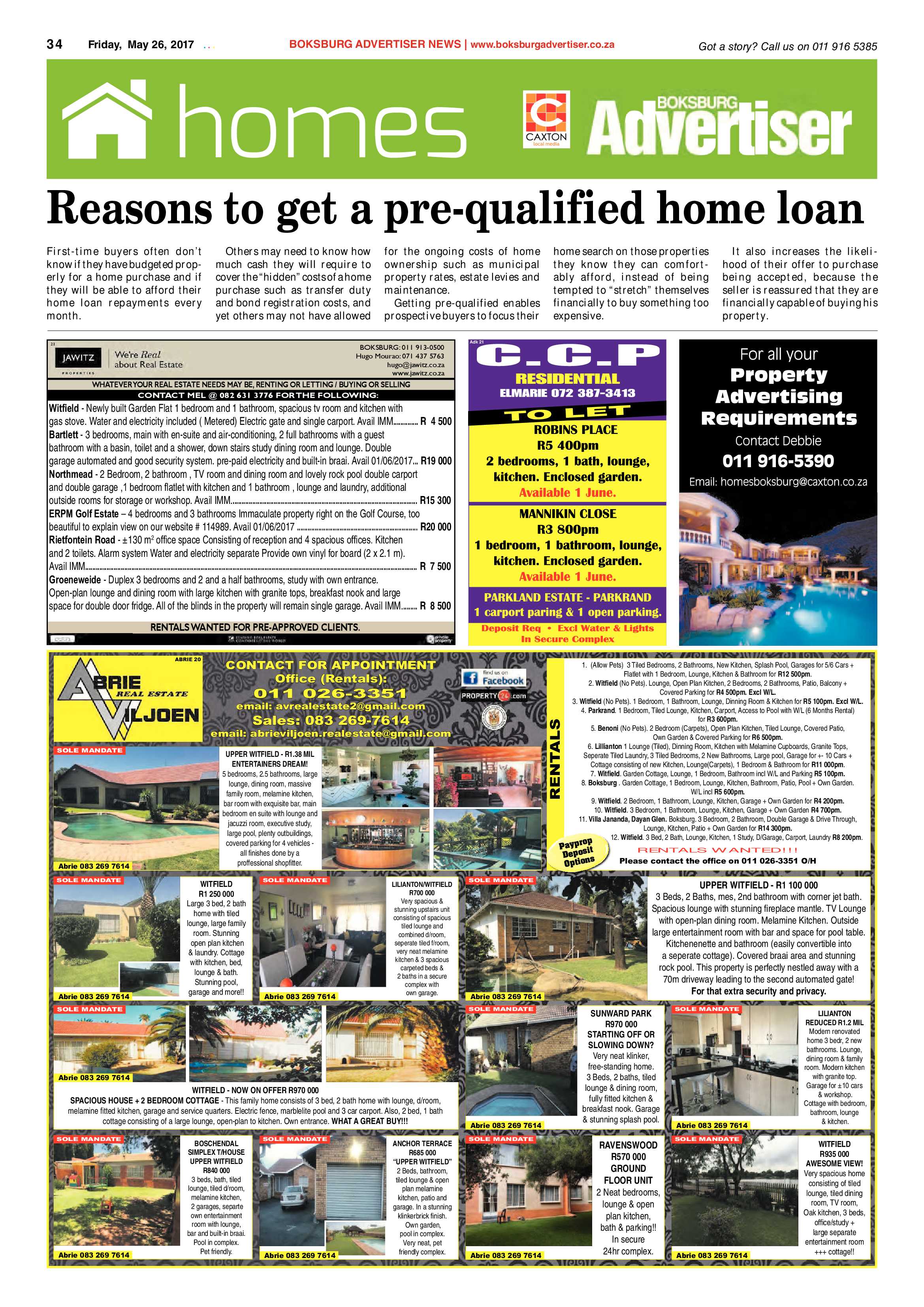 Boksburg Advertiser 23 May 2017 page 34