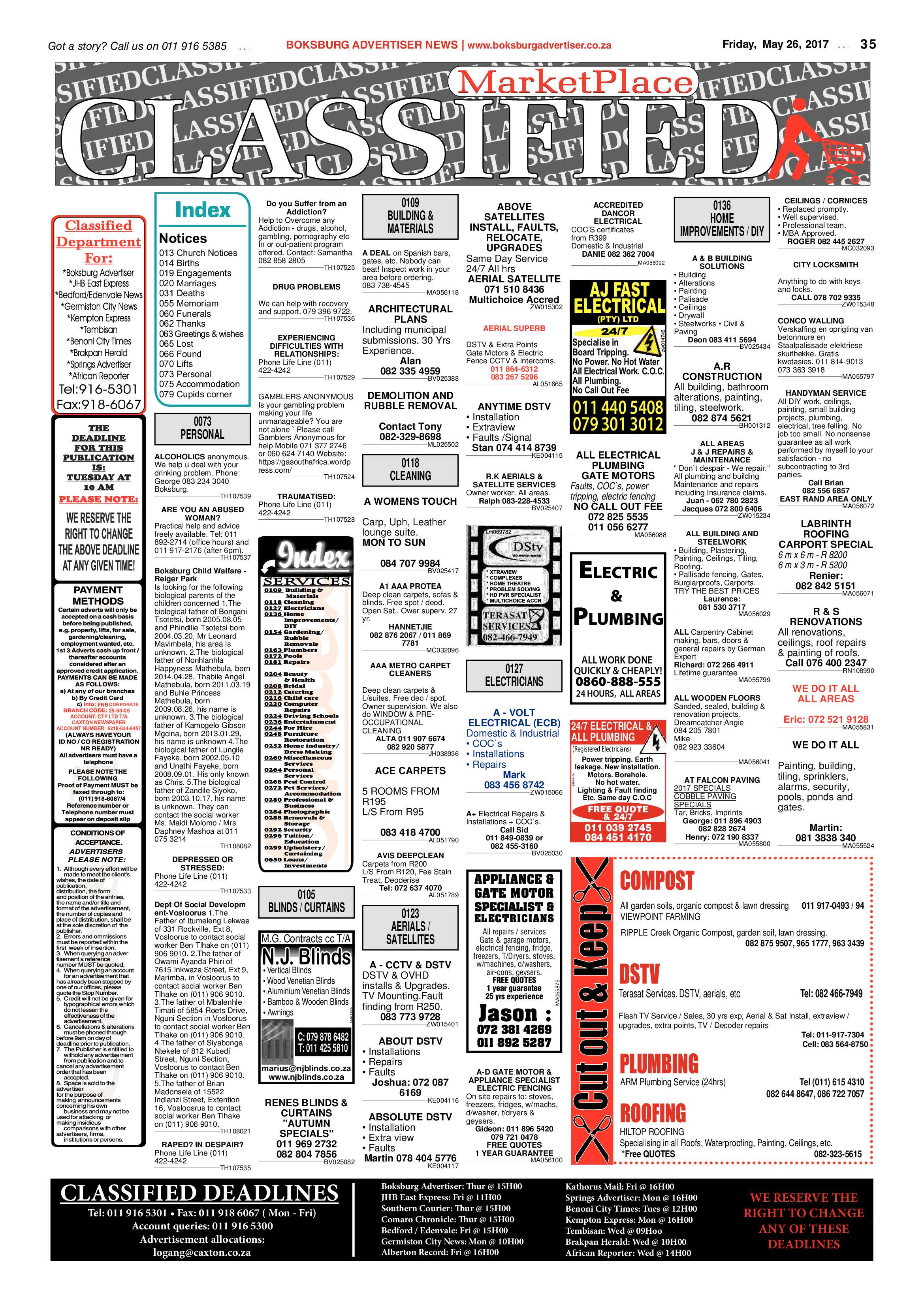 Boksburg Advertiser 23 May 2017 page 35
