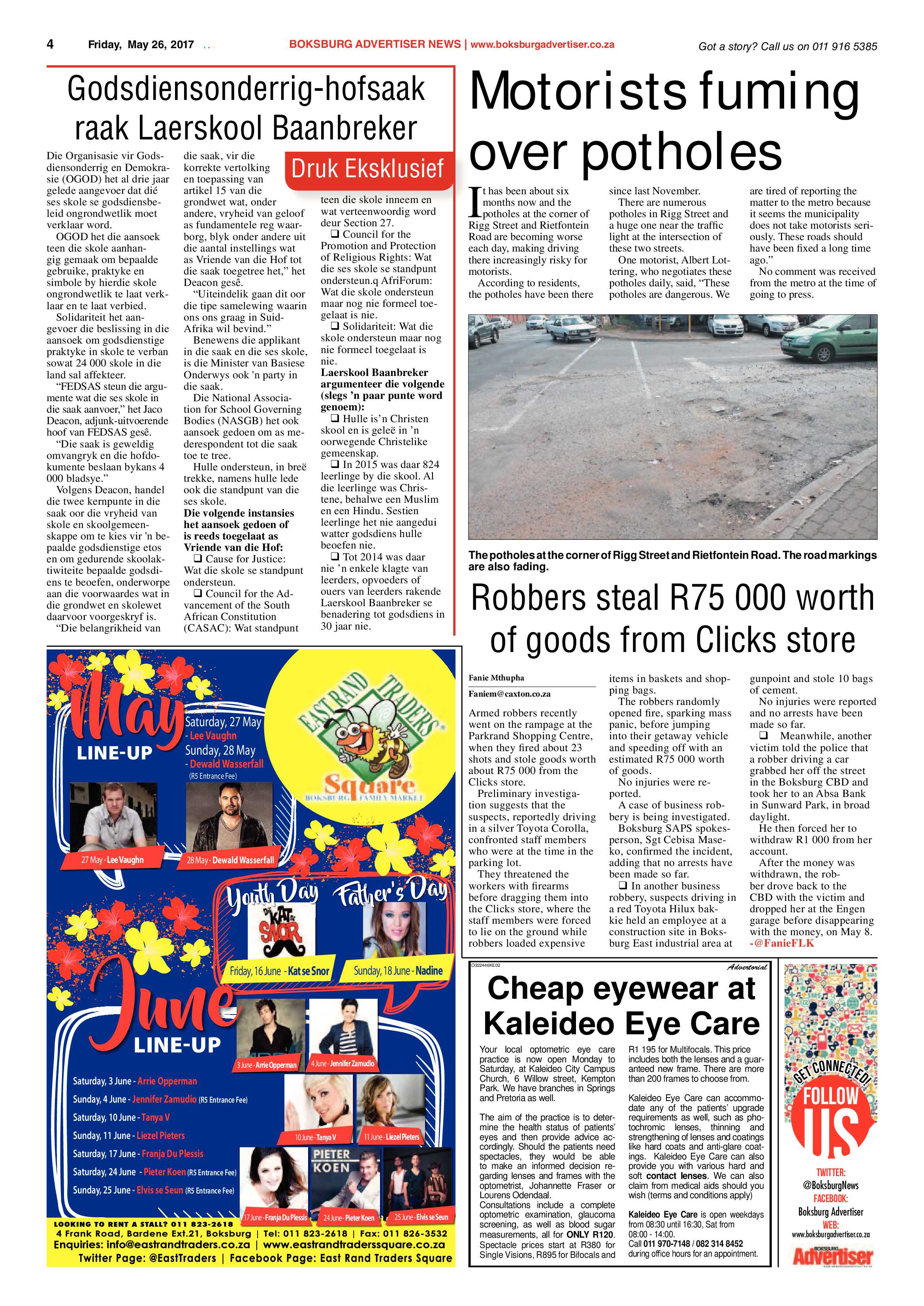 Boksburg Advertiser 23 May 2017 page 4