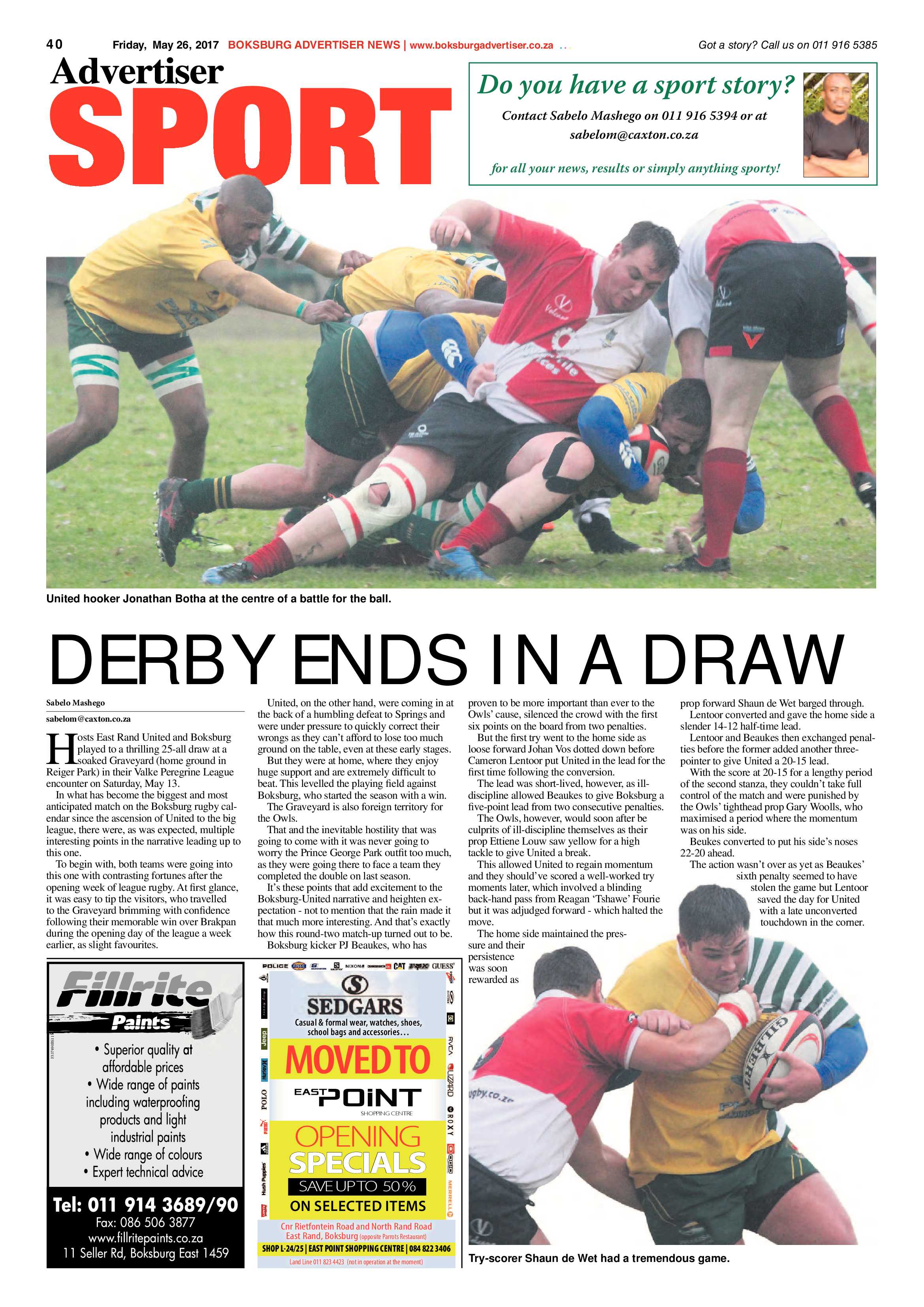 Boksburg Advertiser 23 May 2017 page 40