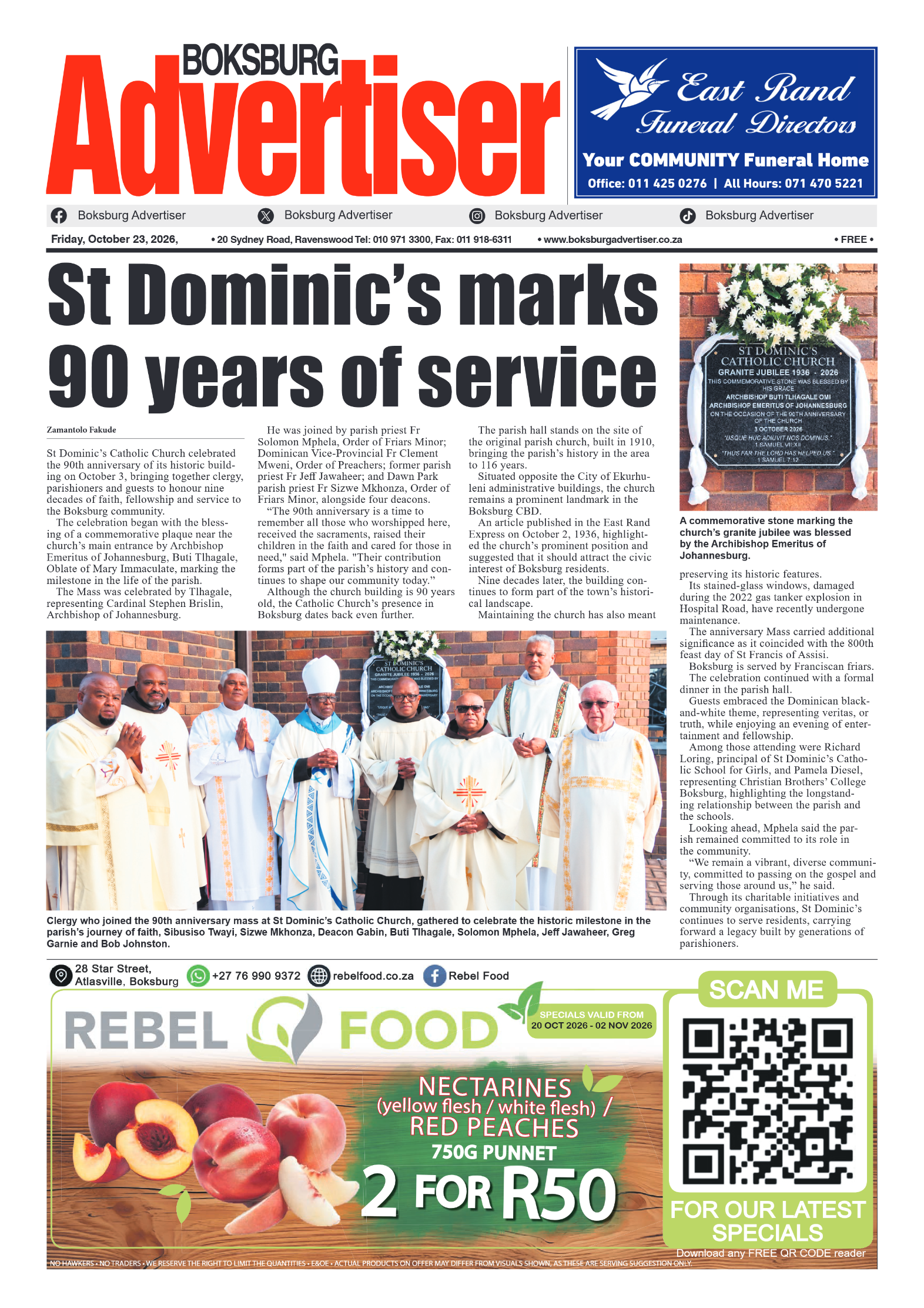 Boksburg Advertiser 23 October 2026 page 1