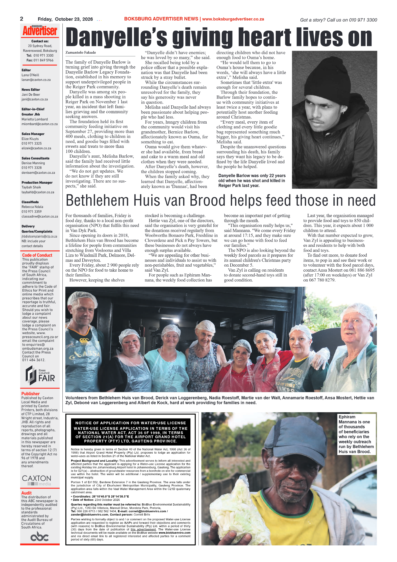Boksburg Advertiser 23 October 2026 page 2