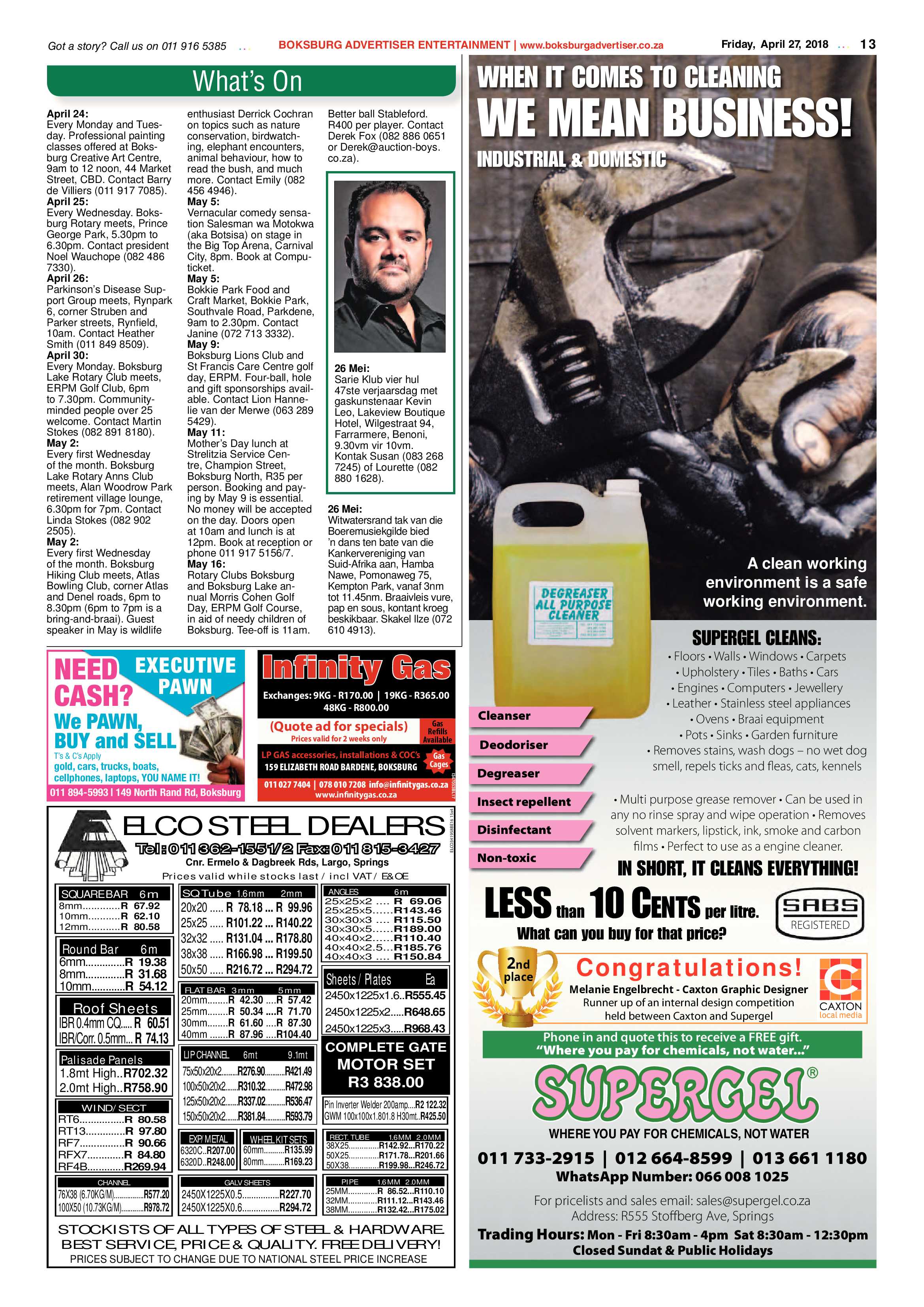 Boksburg Advertiser 24 April 2018 page 13