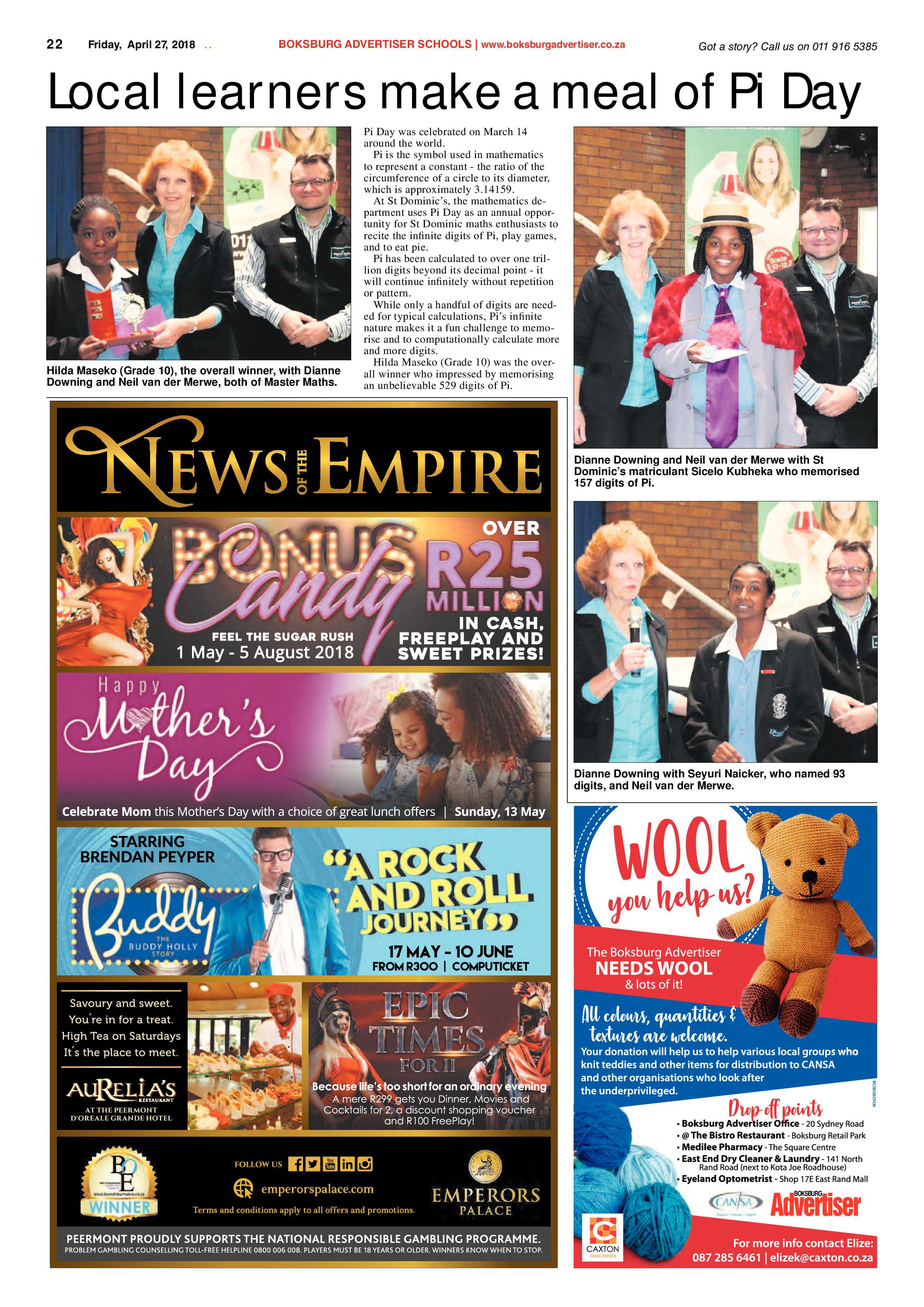 Boksburg Advertiser 24 April 2018 page 22