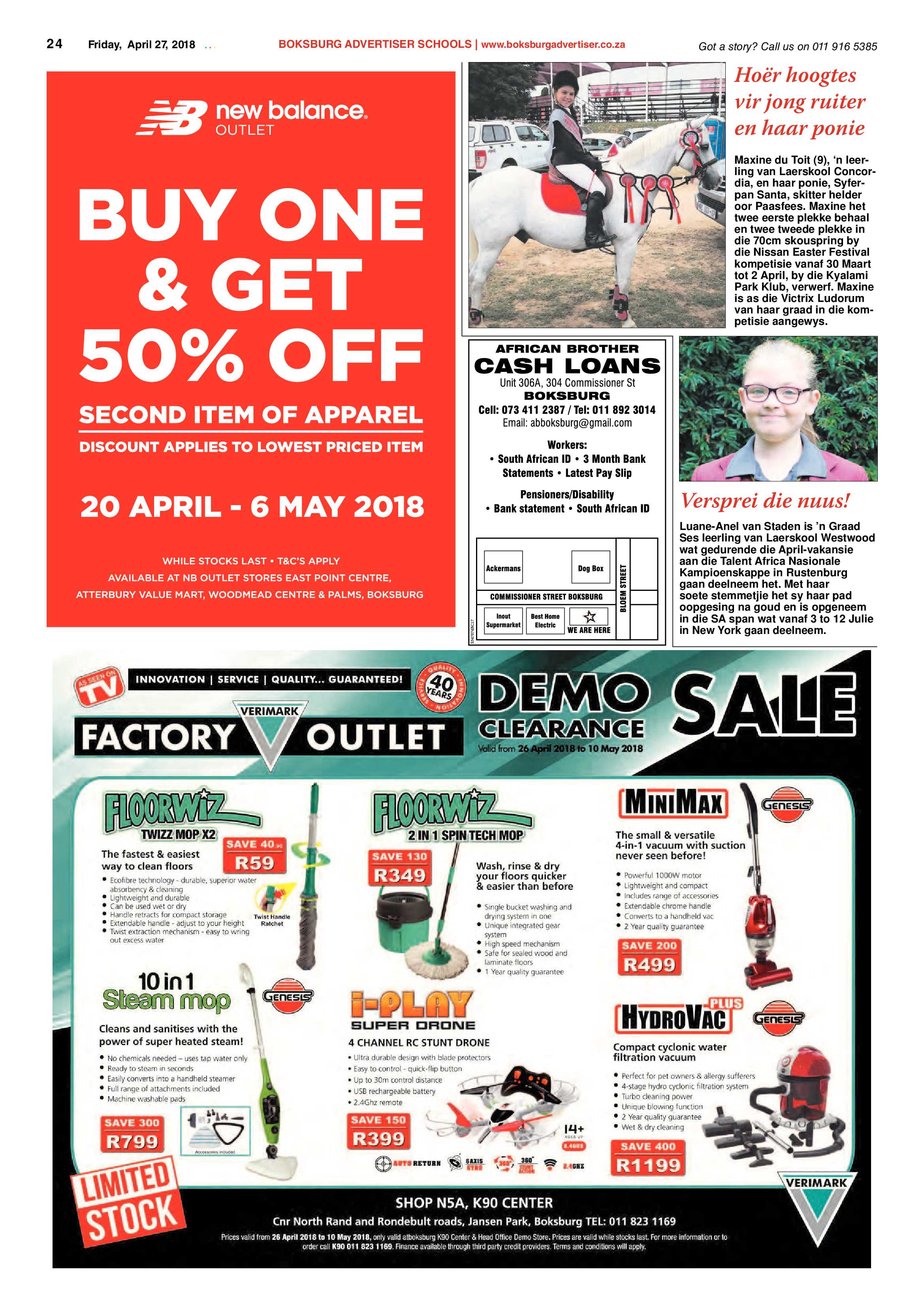 Boksburg Advertiser 24 April 2018 page 24