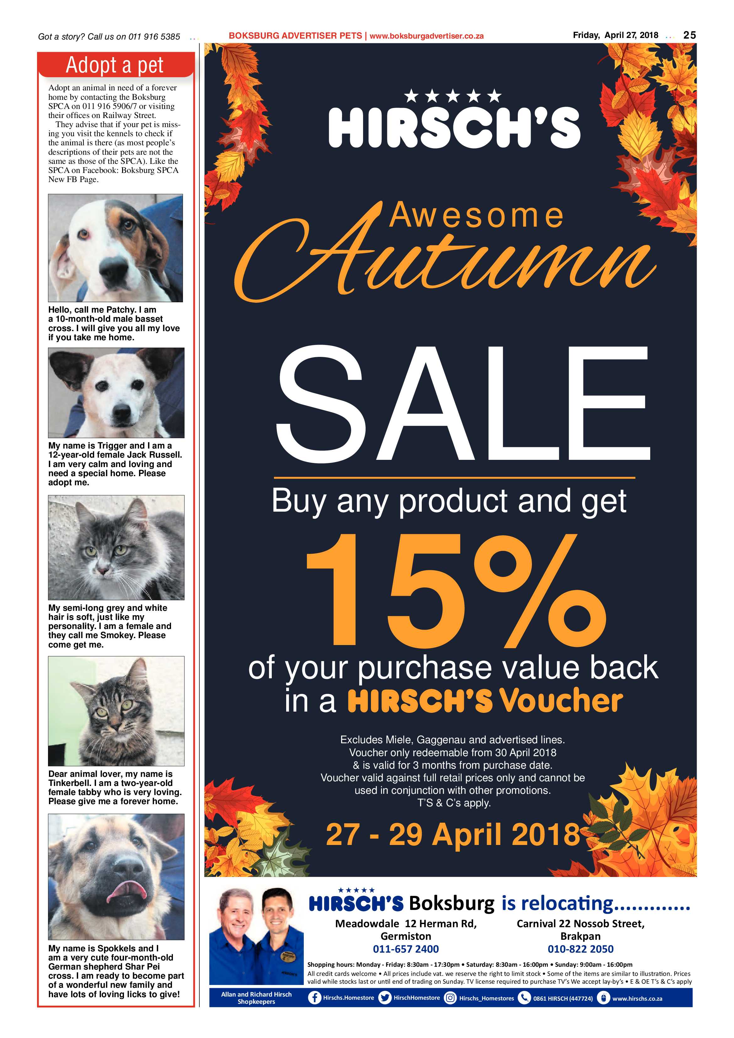 Boksburg Advertiser 24 April 2018 page 25