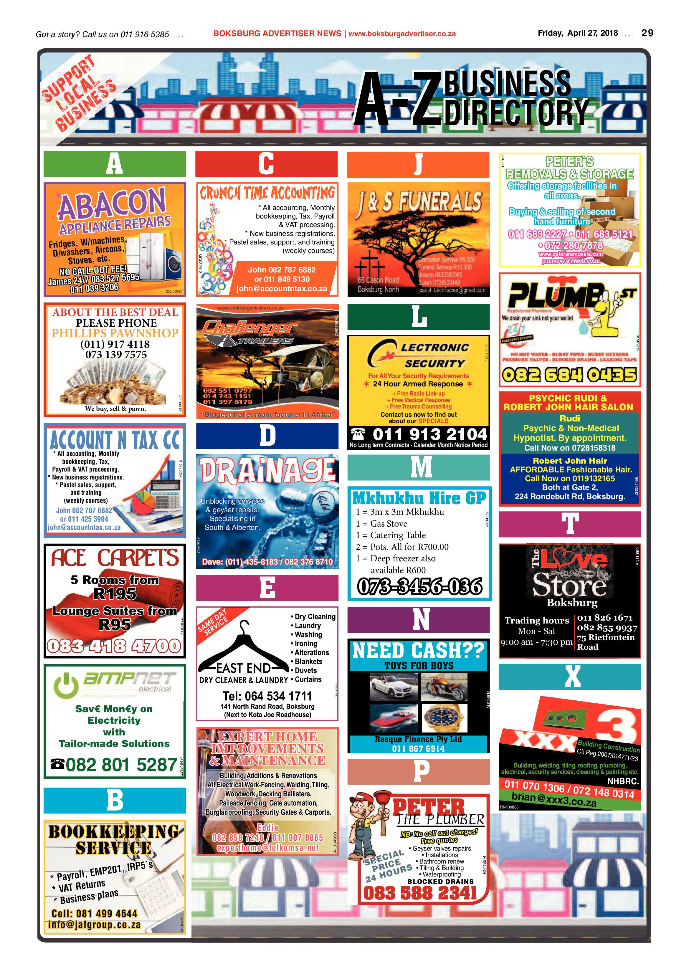 Boksburg Advertiser 24 April 2018 page 29