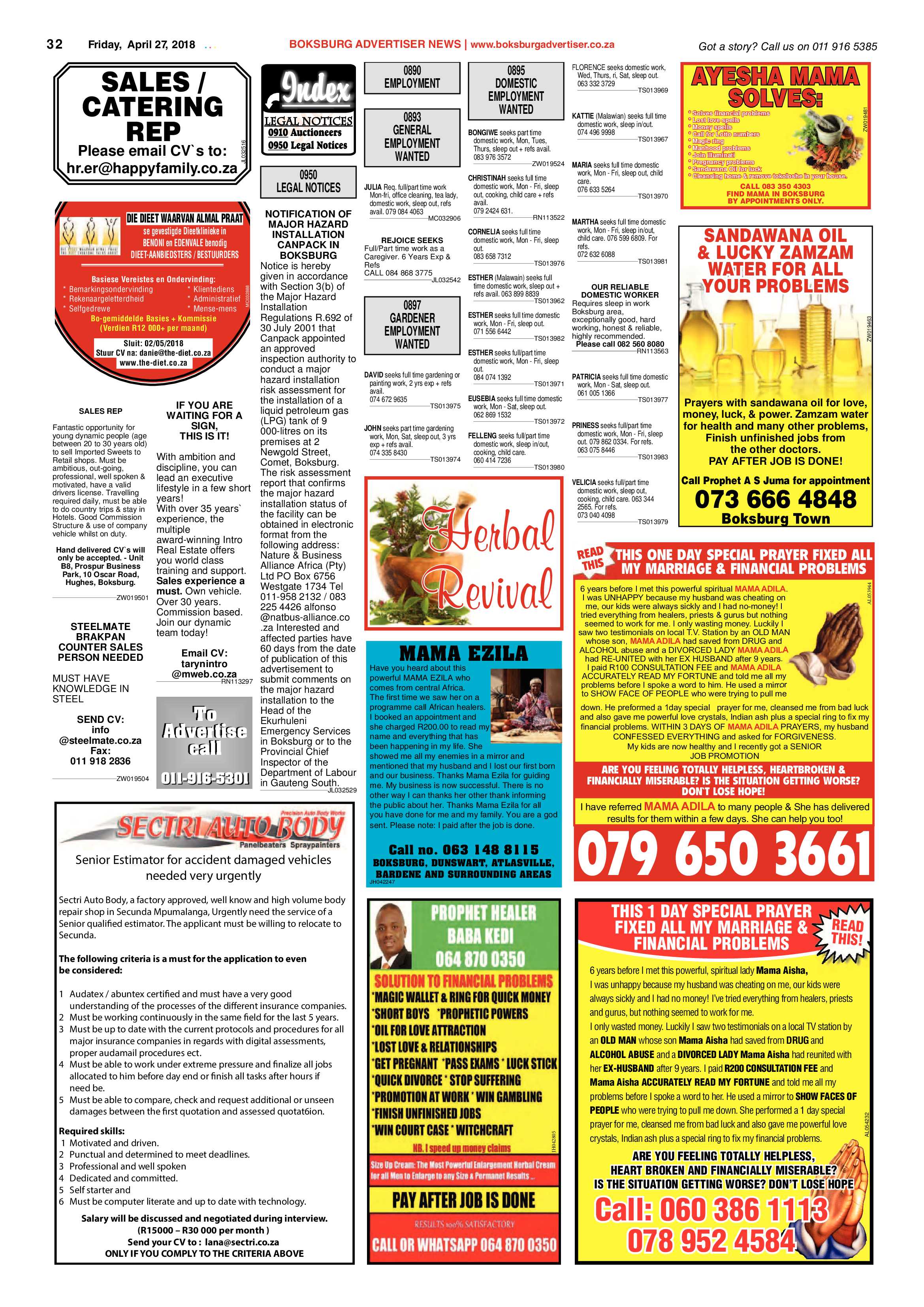 Boksburg Advertiser 24 April 2018 page 32