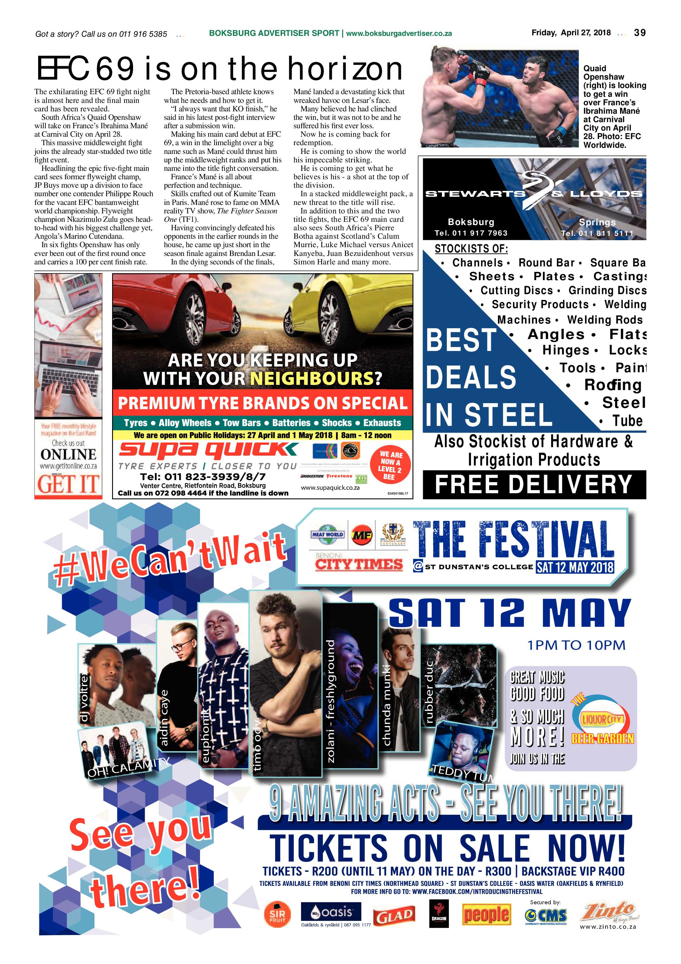 Boksburg Advertiser 24 April 2018 page 39
