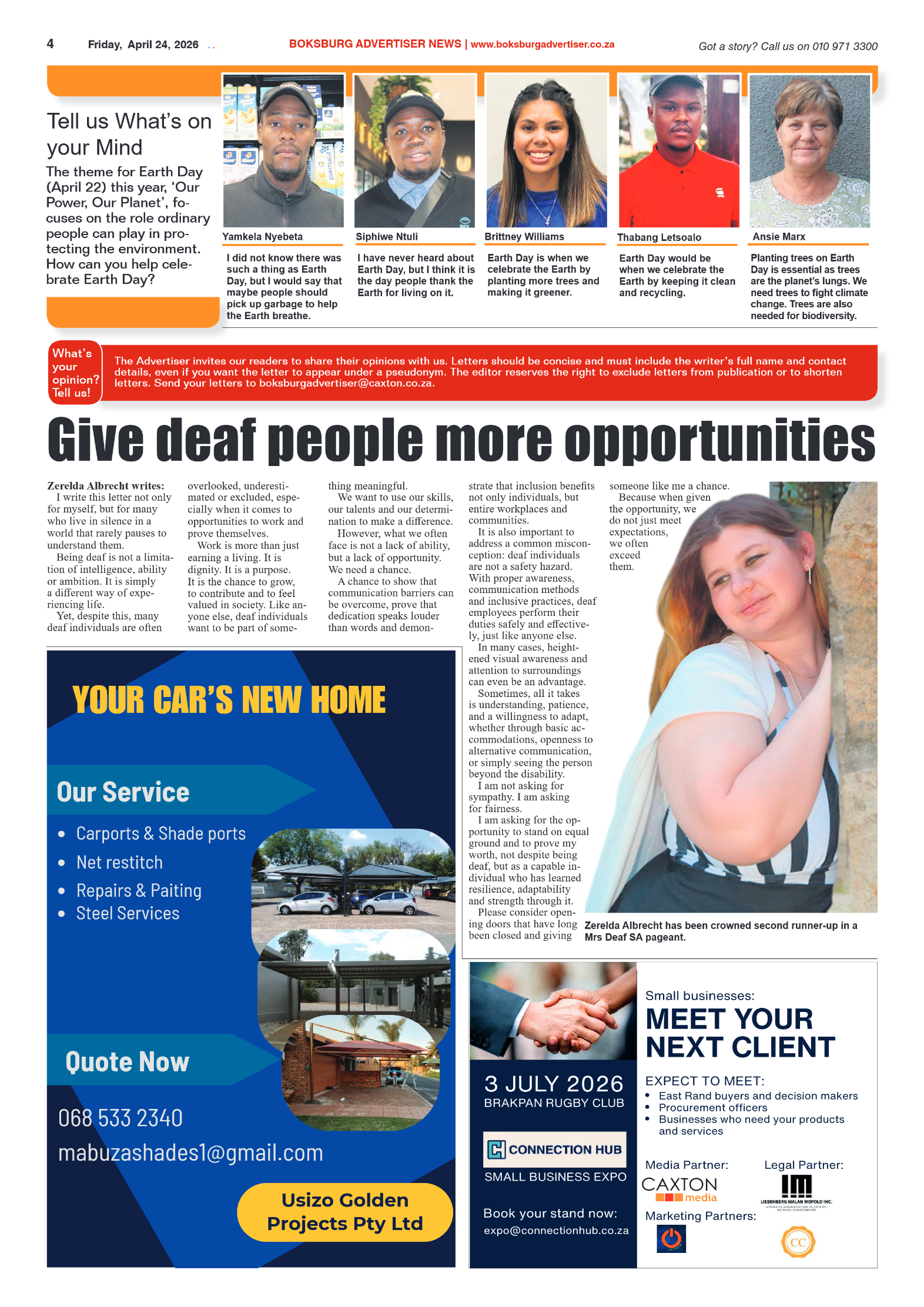 Boksburg Advertiser 24 April 2026 page 4