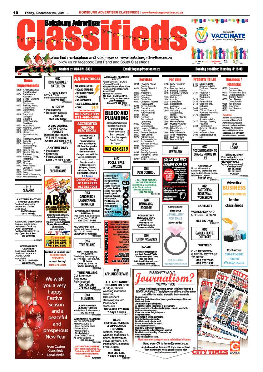 Boksburg Advertiser 24 December 2021 page 10