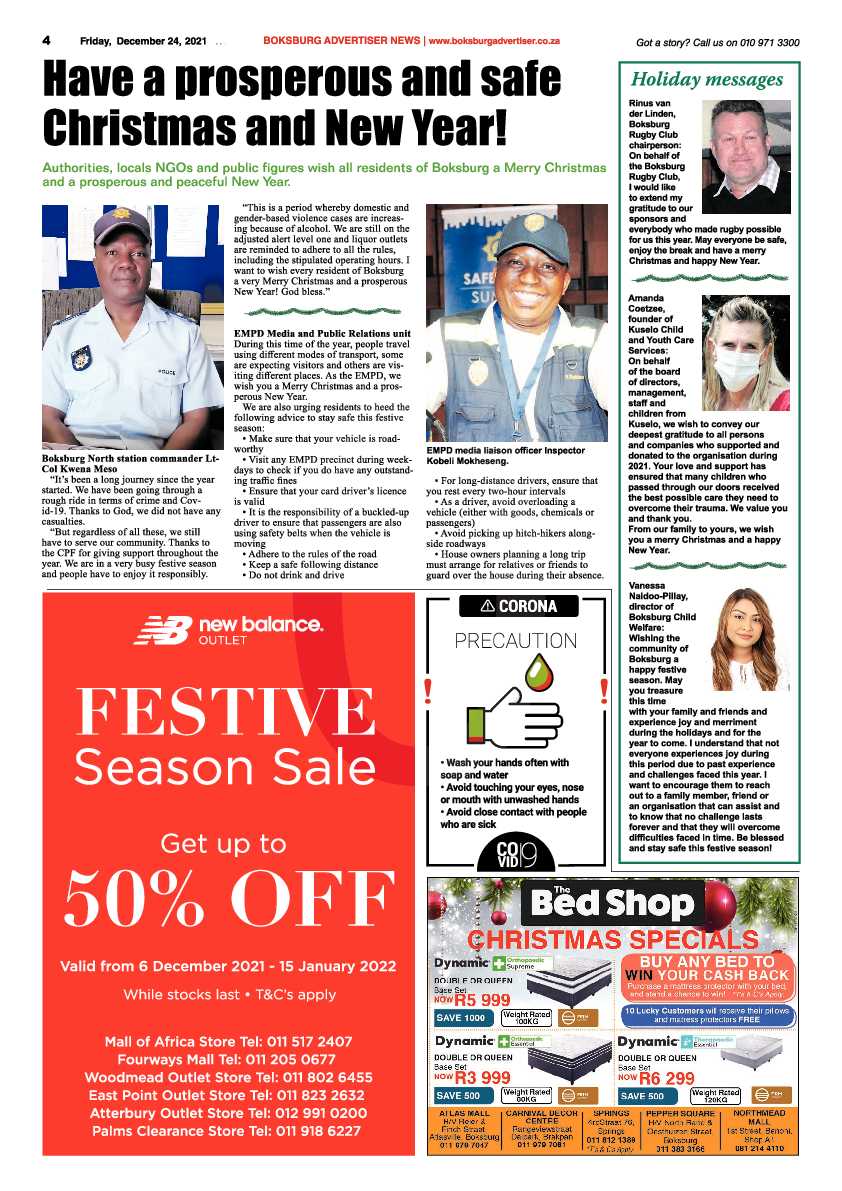 Boksburg Advertiser 24 December 2021 page 4