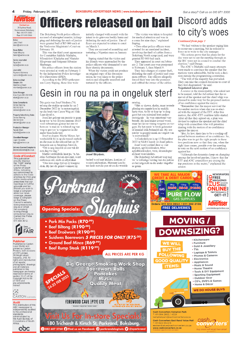 Boksburg Advertiser 24 February 2023 page 4