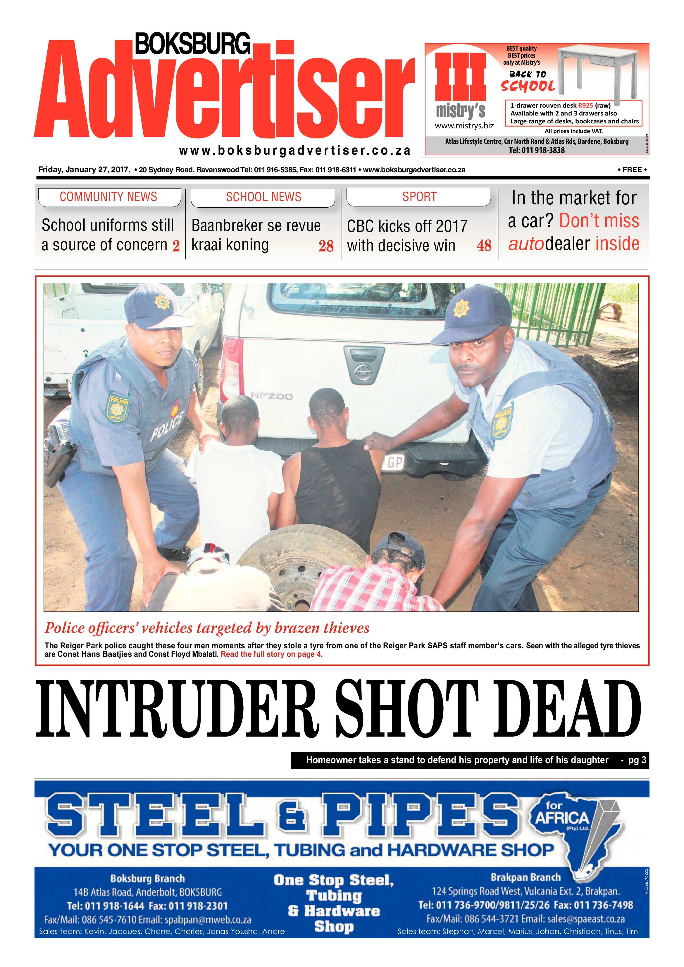 Boksburg Advertiser 24 January 2017 page 1