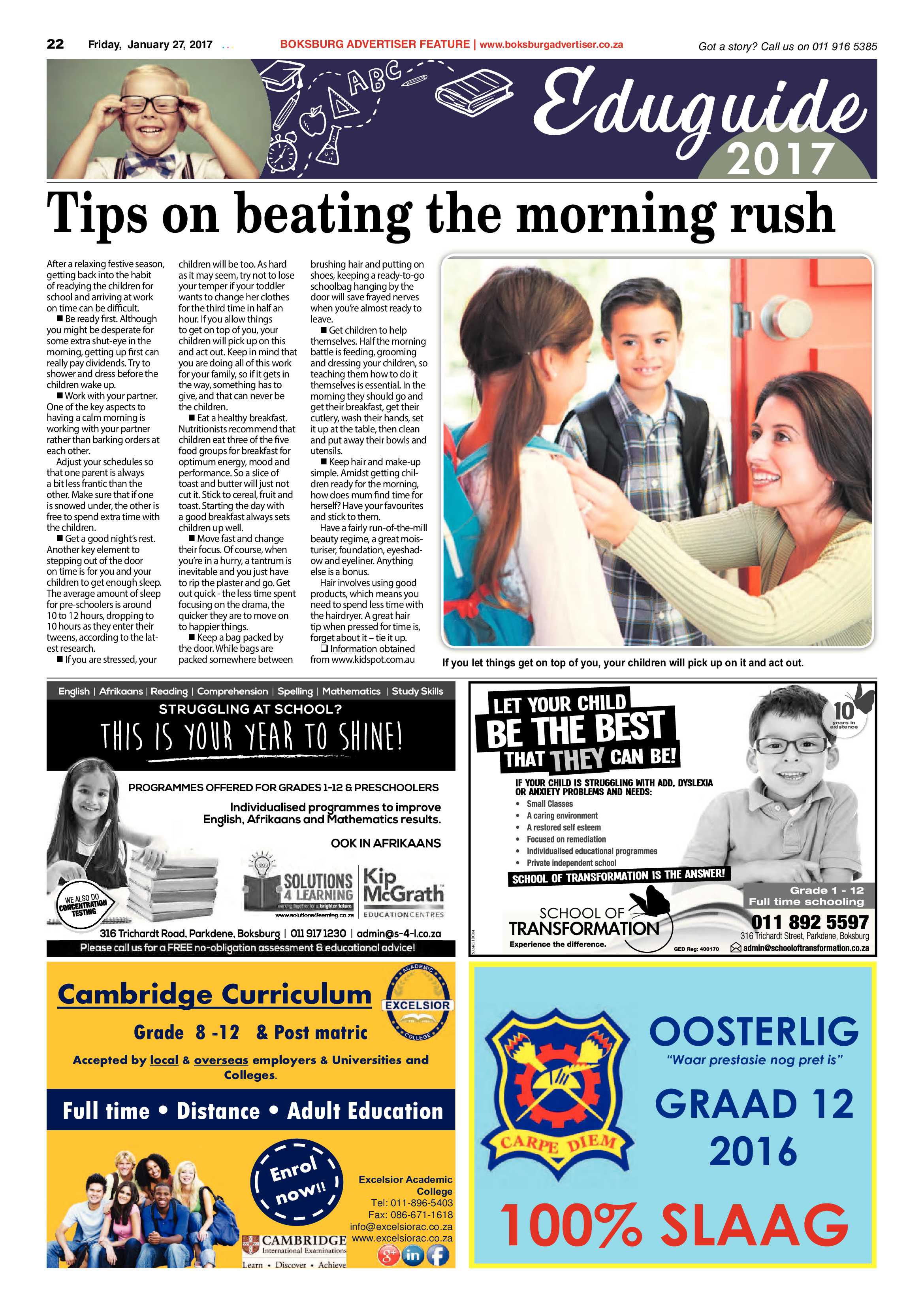Boksburg Advertiser 24 January 2017 page 22