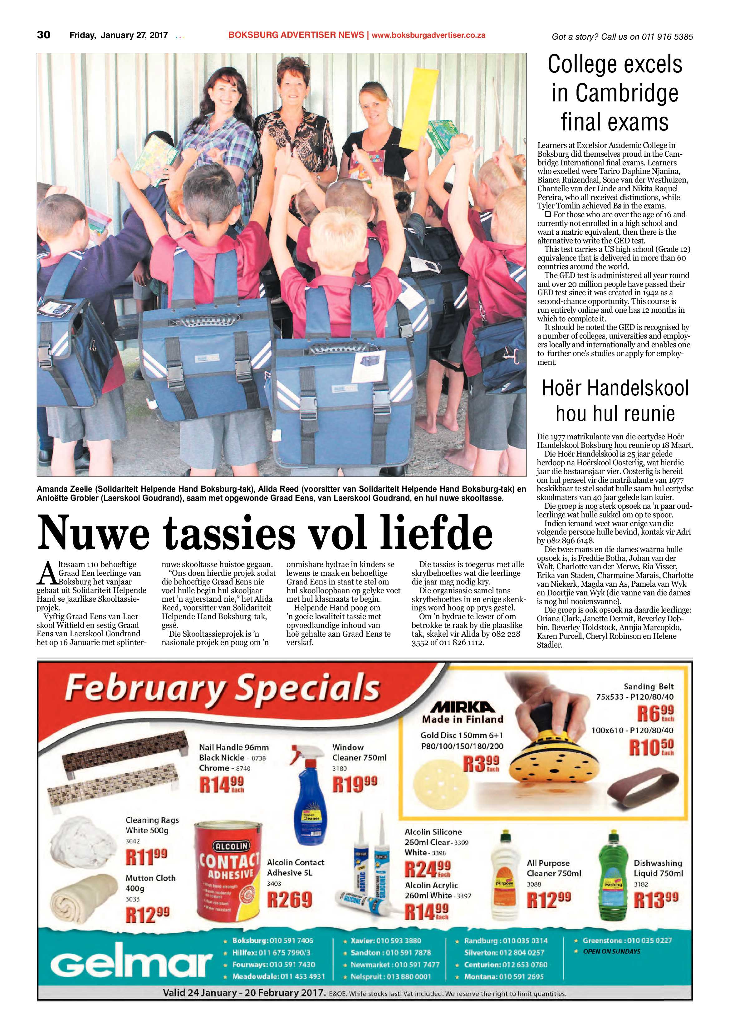 Boksburg Advertiser 24 January 2017 page 30