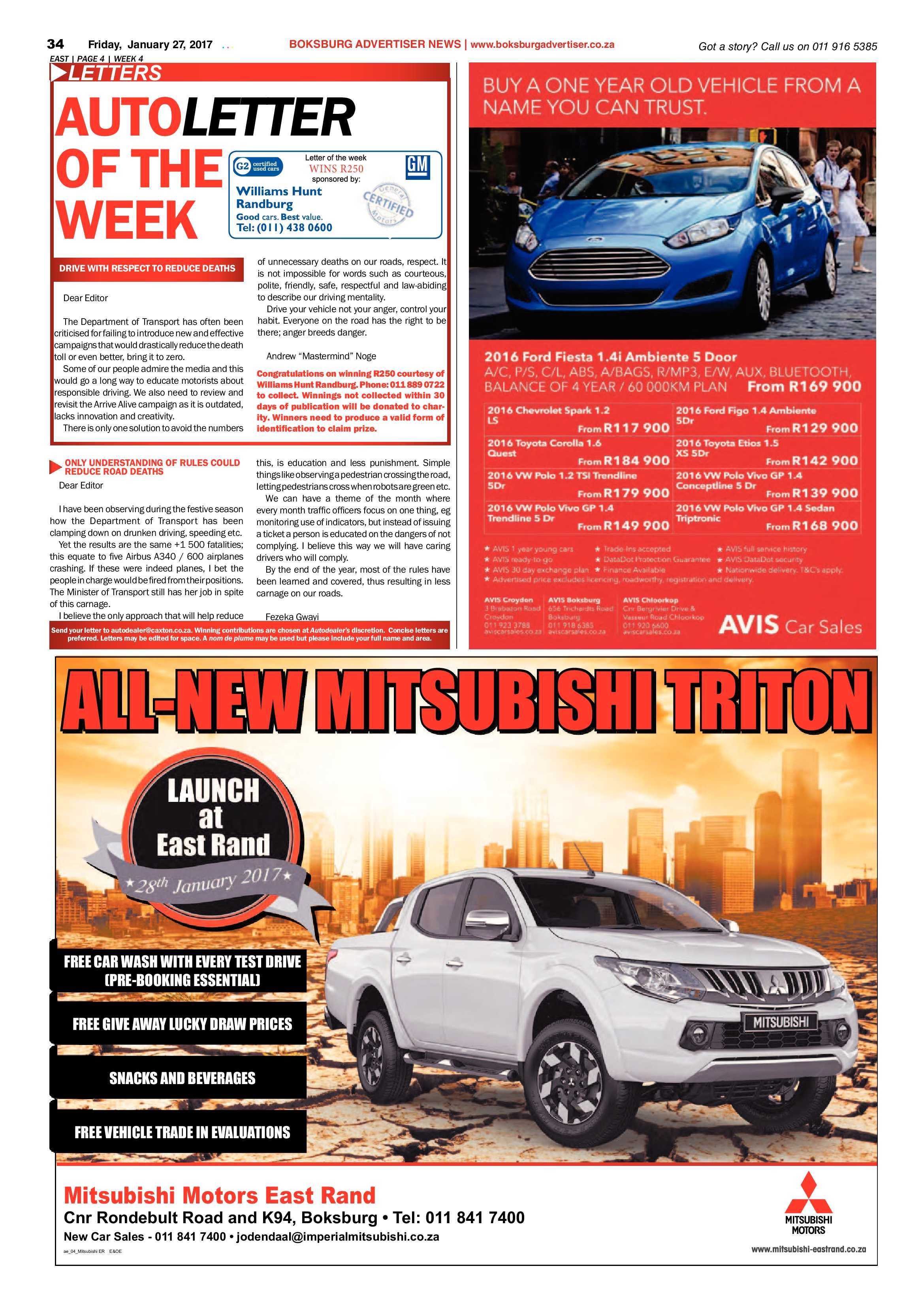 Boksburg Advertiser 24 January 2017 page 34