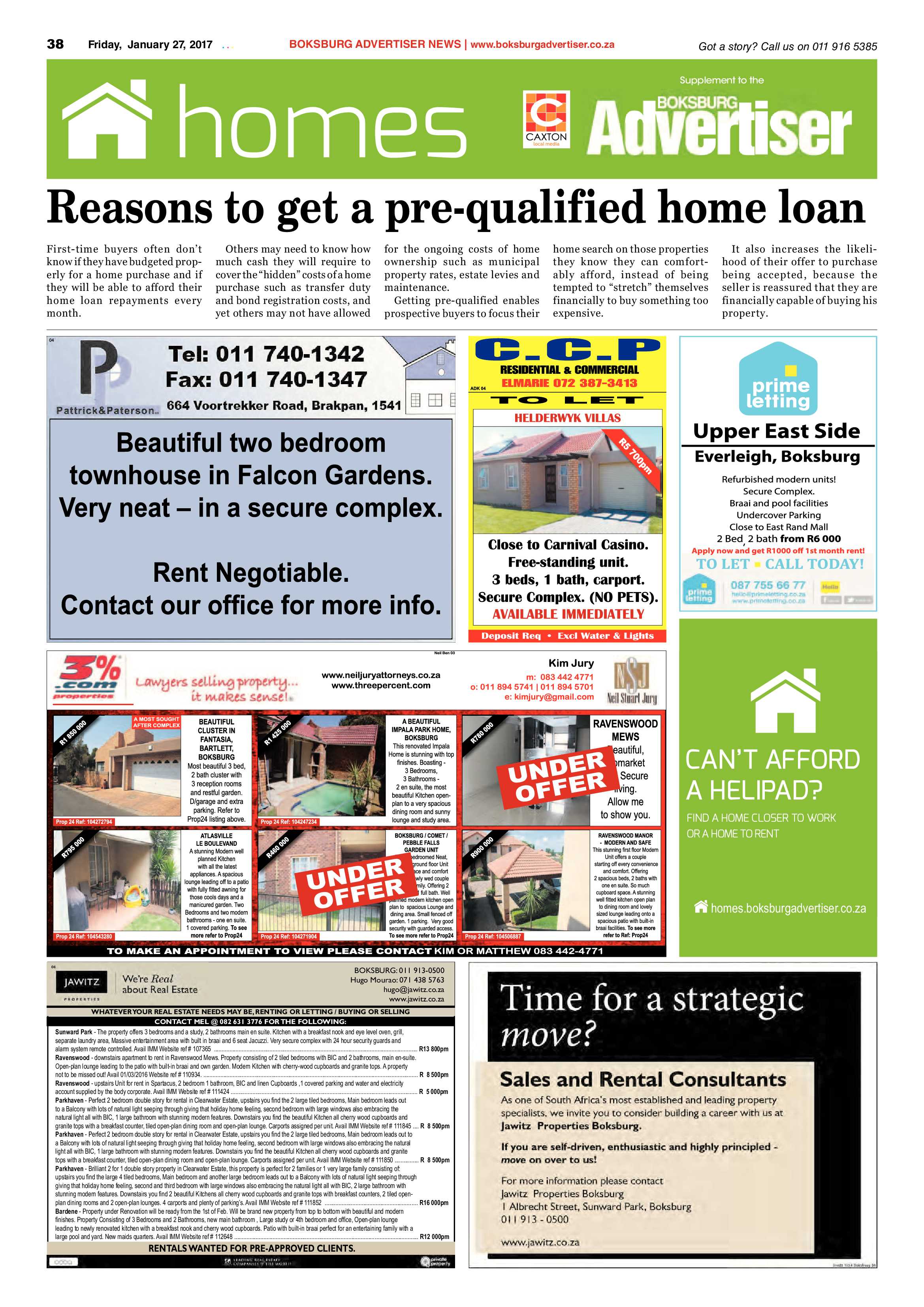 Boksburg Advertiser 24 January 2017 page 38
