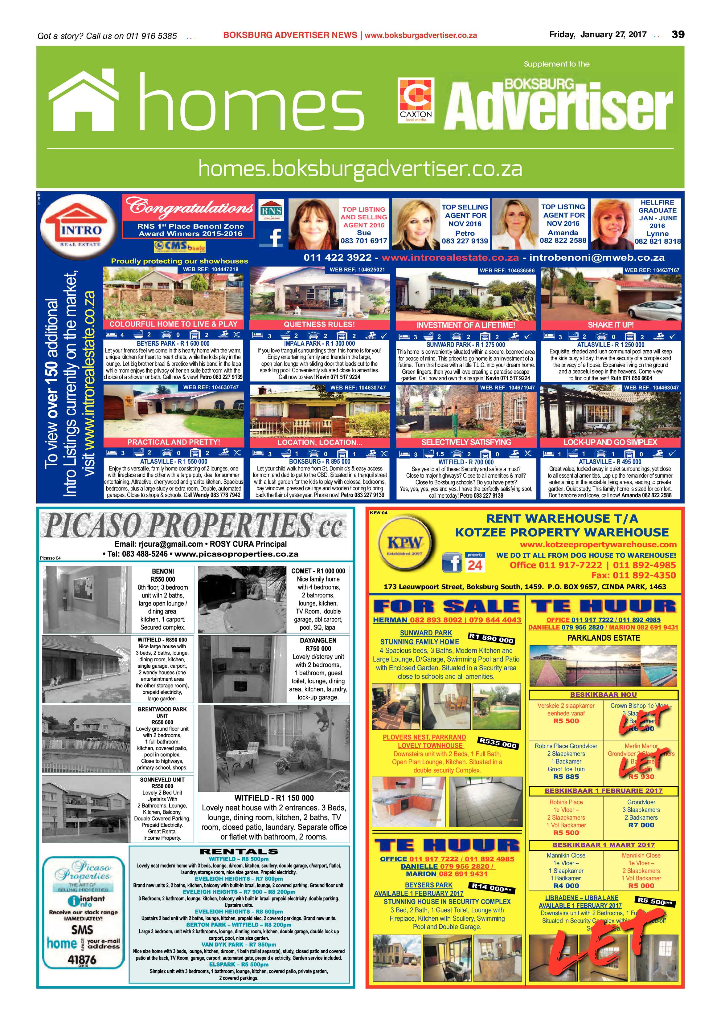 Boksburg Advertiser 24 January 2017 page 39