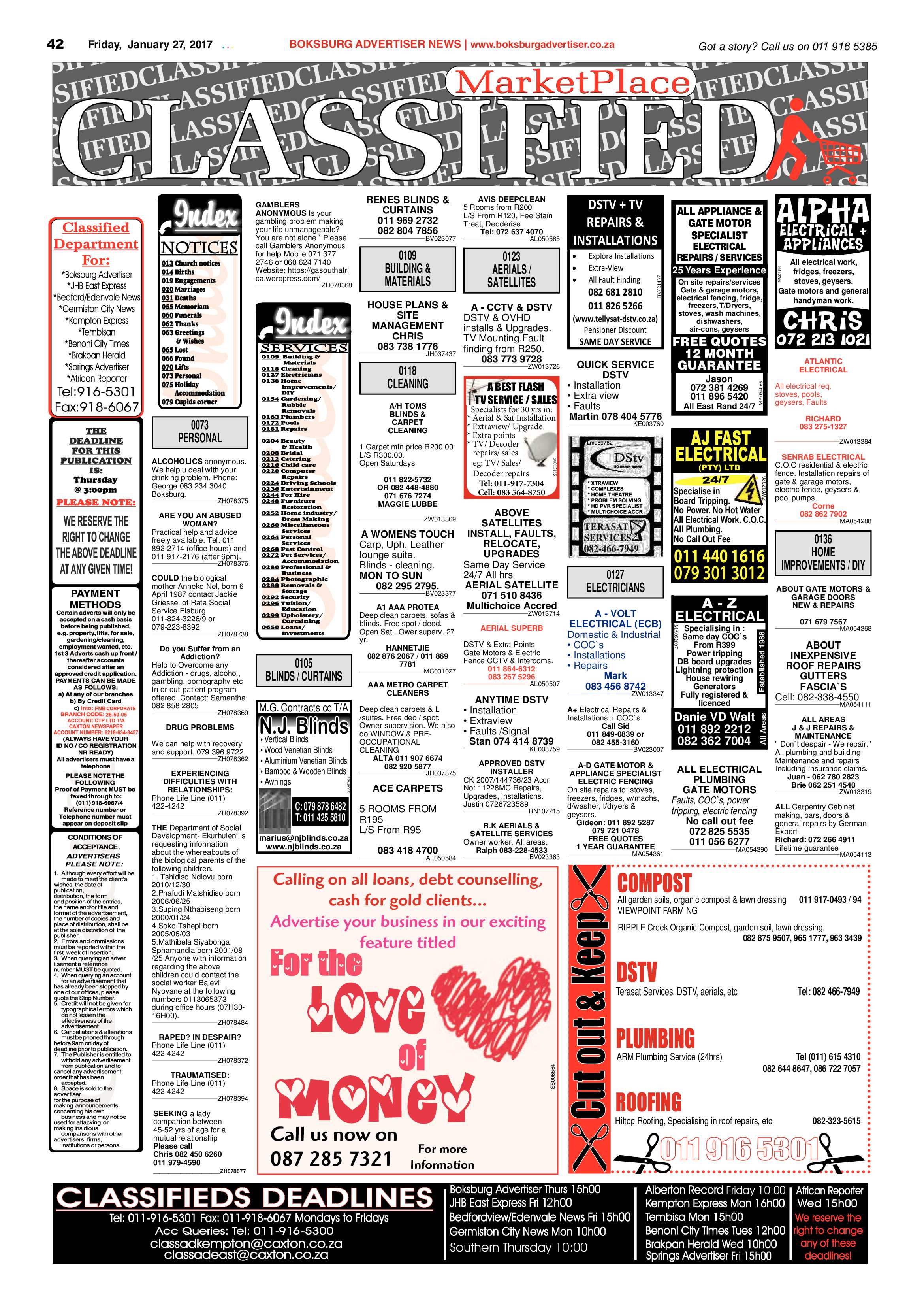 Boksburg Advertiser 24 January 2017 page 42