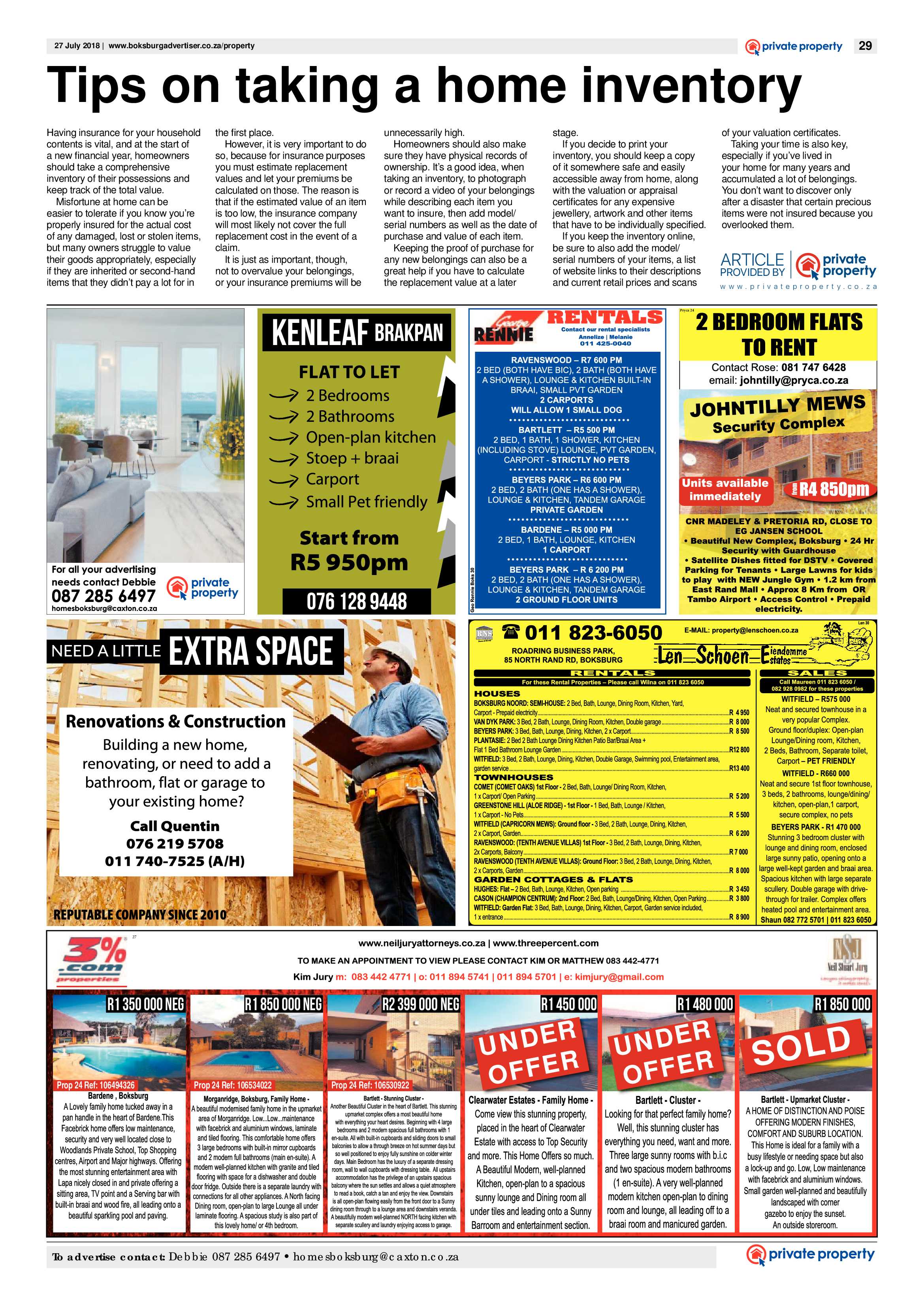 Boksburg Advertiser 24 July 2018 page 29
