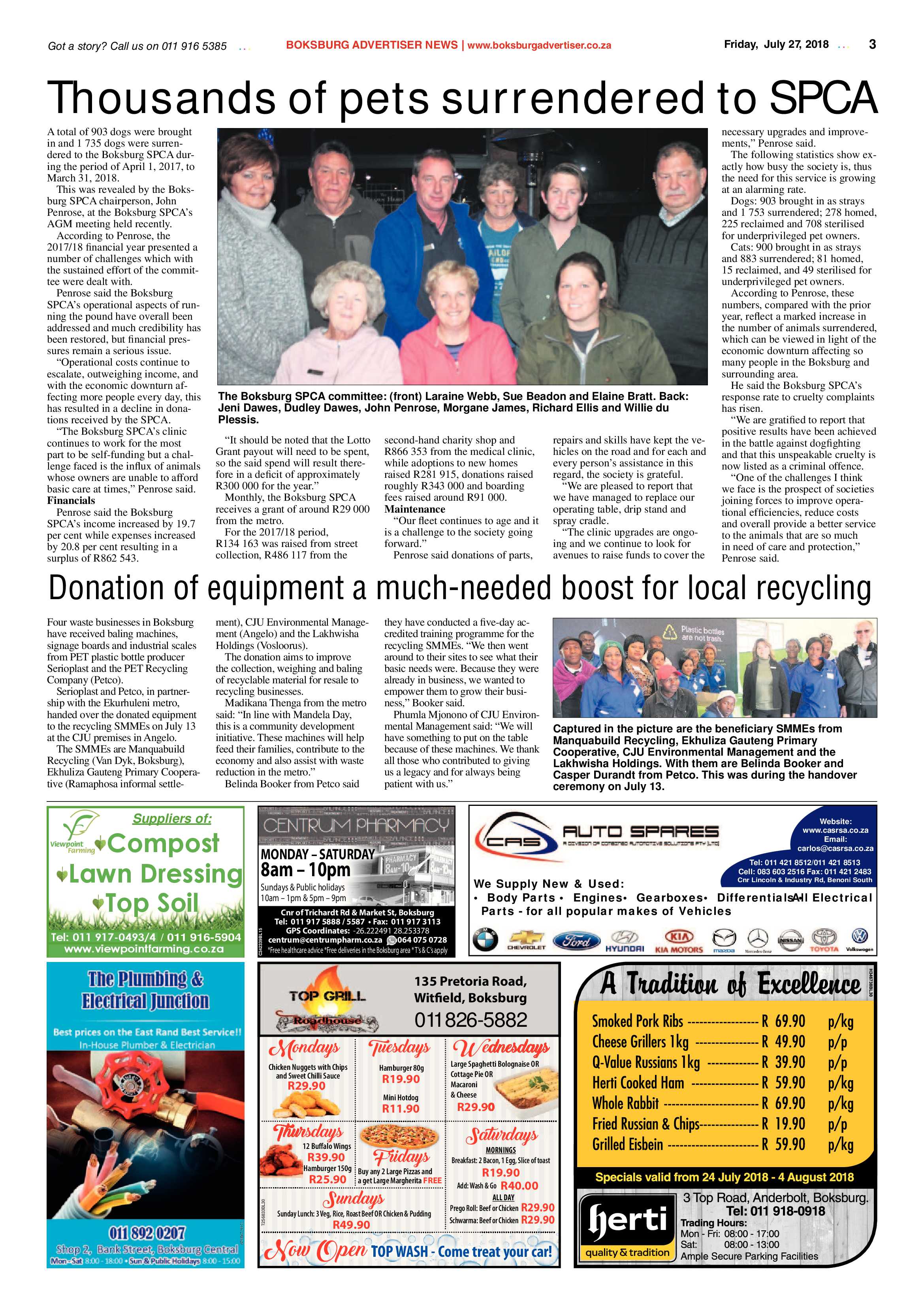 Boksburg Advertiser 24 July 2018 page 3