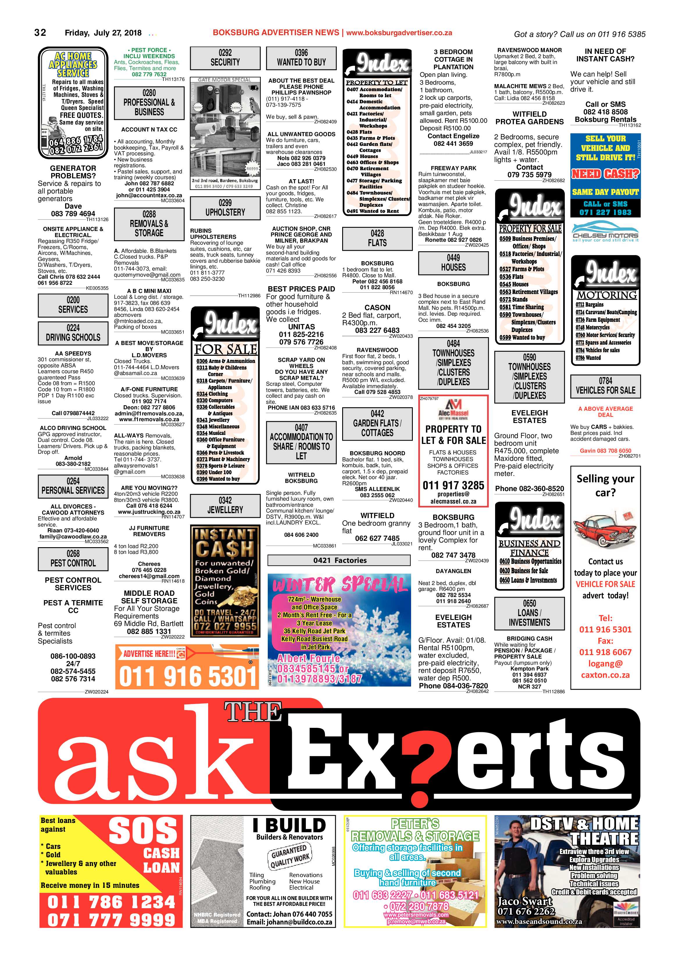 Boksburg Advertiser 24 July 2018 page 32