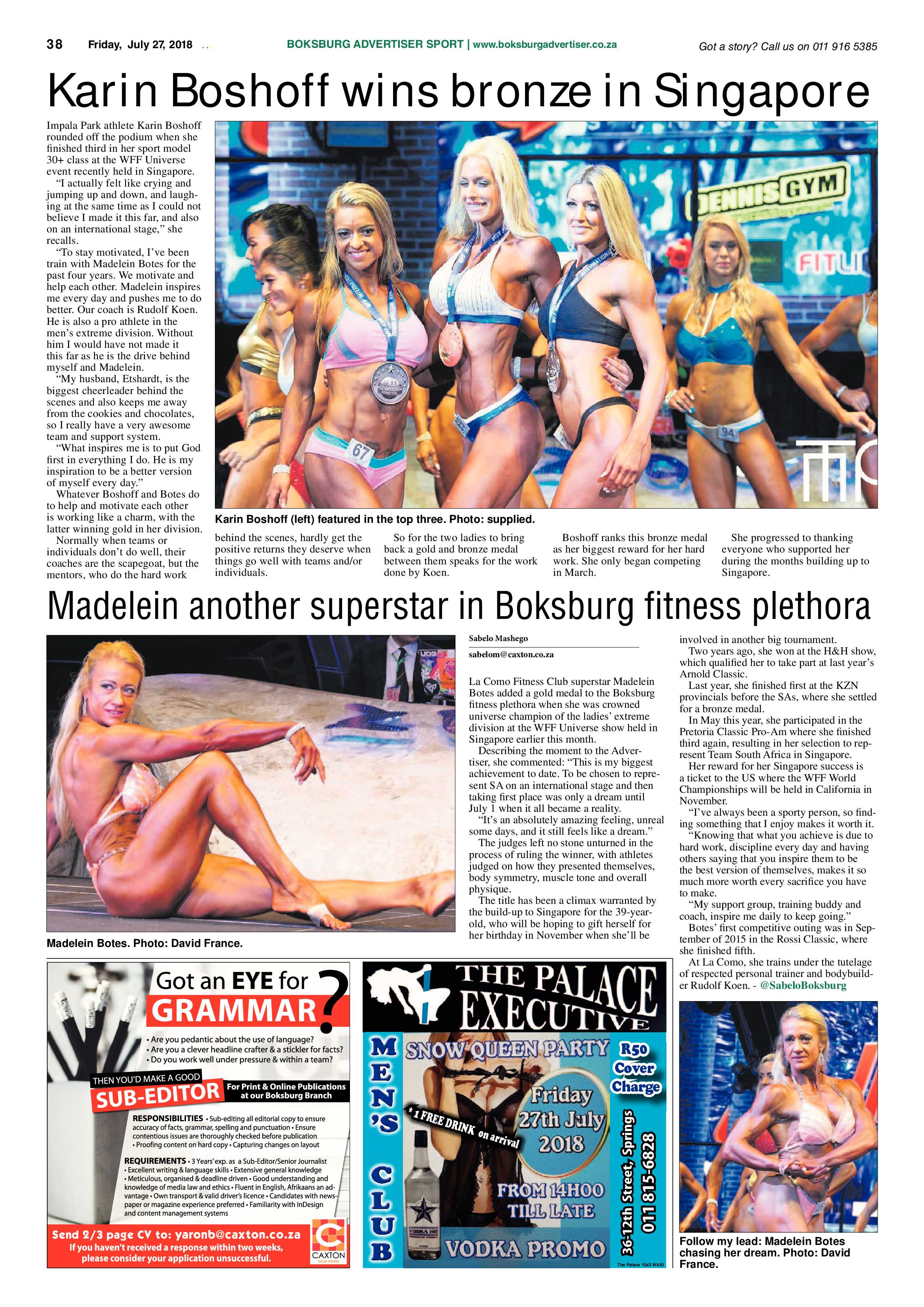 Boksburg Advertiser 24 July 2018 page 38