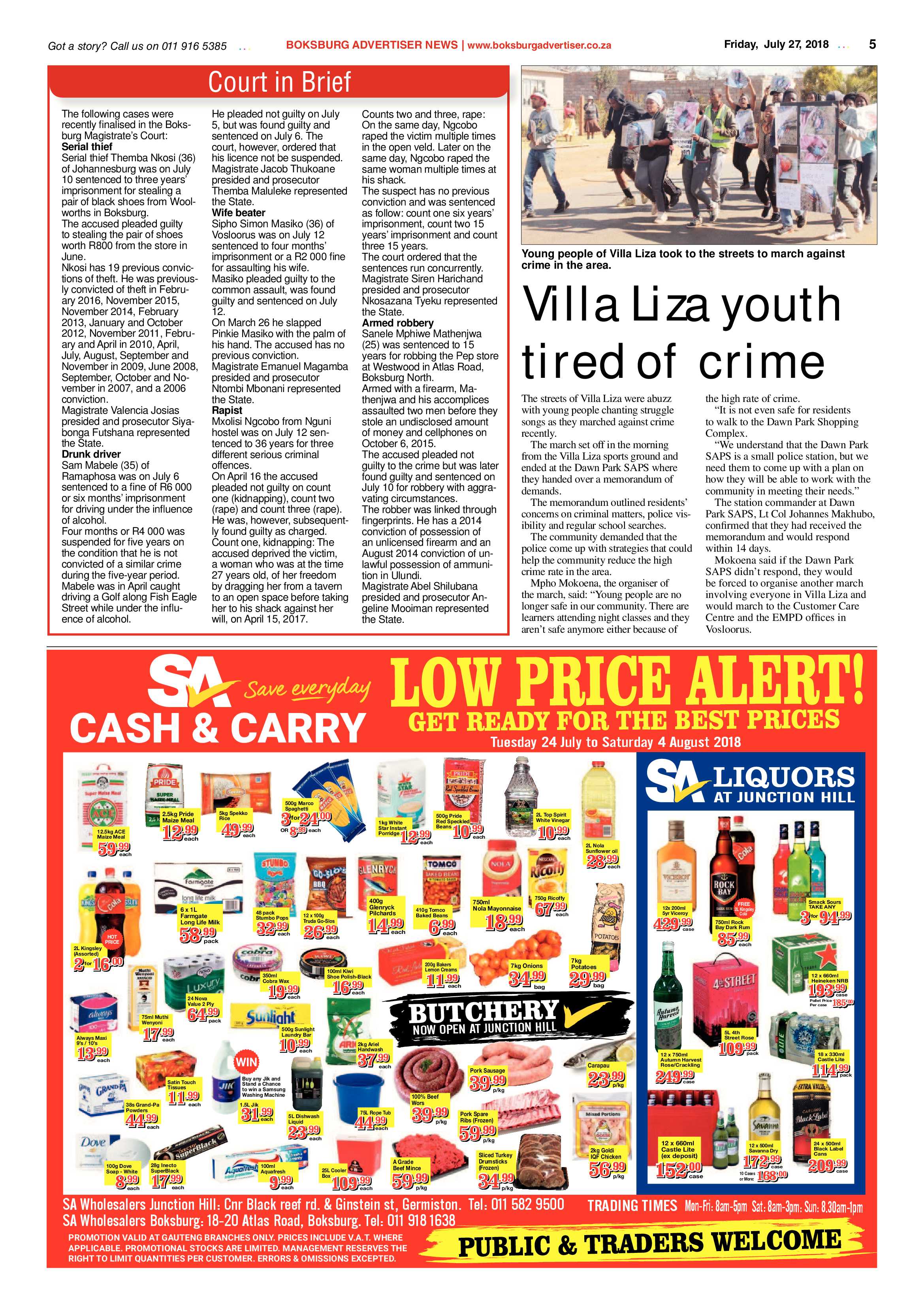 Boksburg Advertiser 24 July 2018 page 5