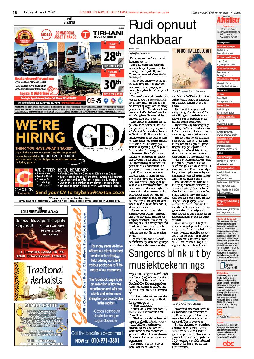 Boksburg Advertiser 24 June 2022 page 18