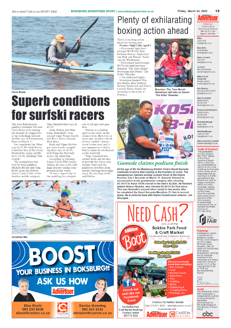 Boksburg Advertiser 24 March 2023 page 15