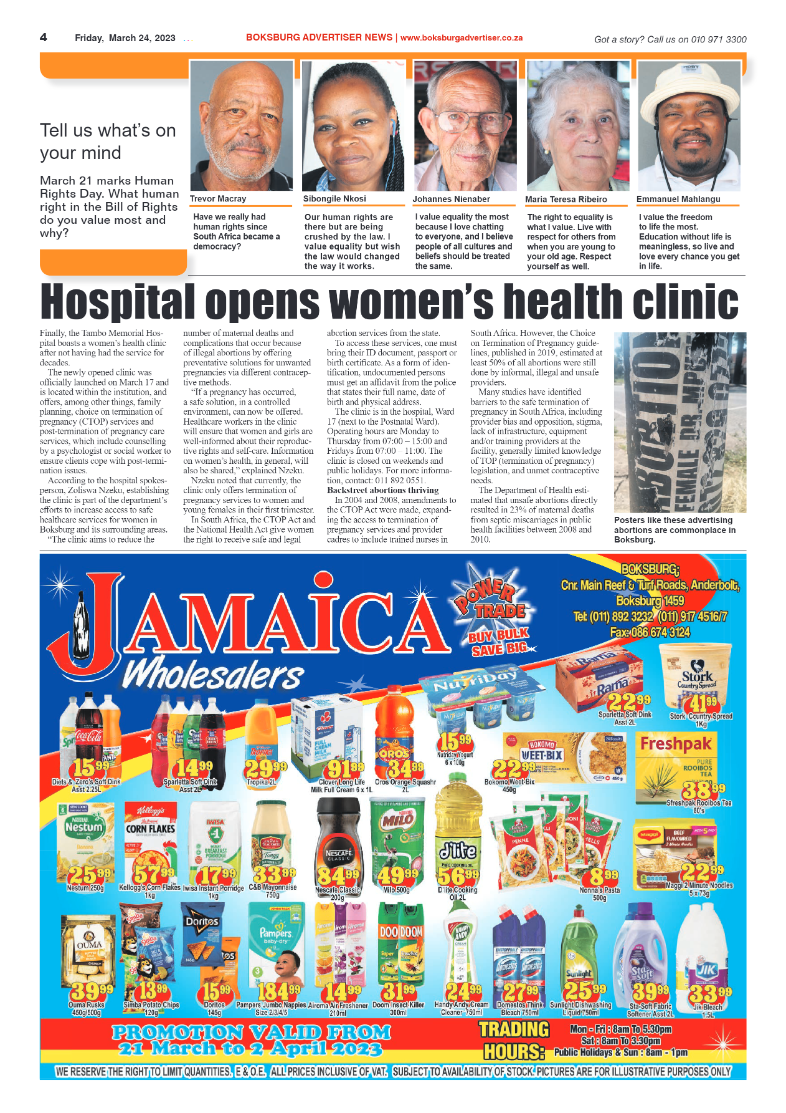 Boksburg Advertiser 24 March 2023 page 4