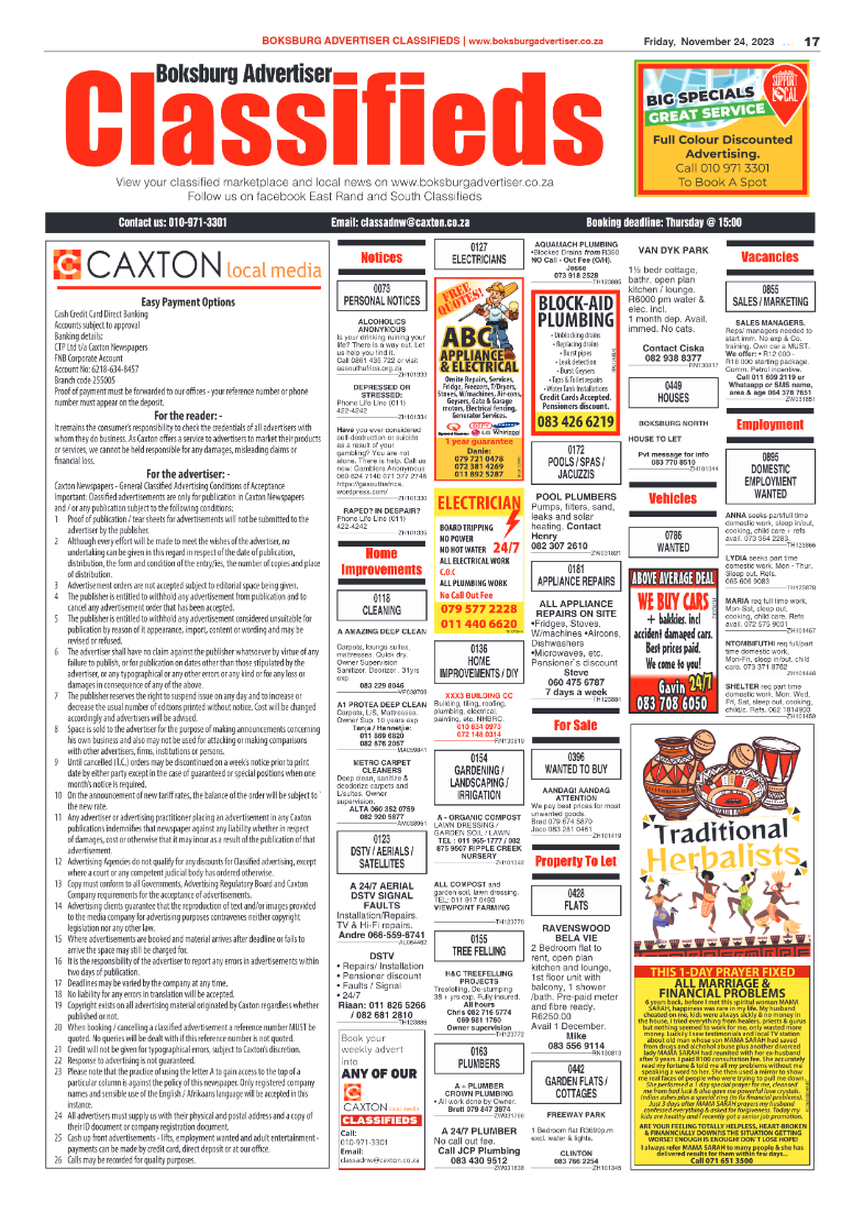 Boksburg Advertiser 24 November 2023 page 17