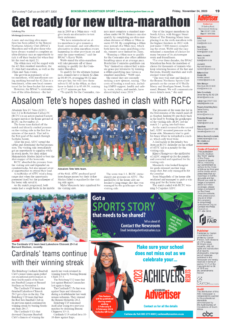 Boksburg Advertiser 24 November 2023 page 19