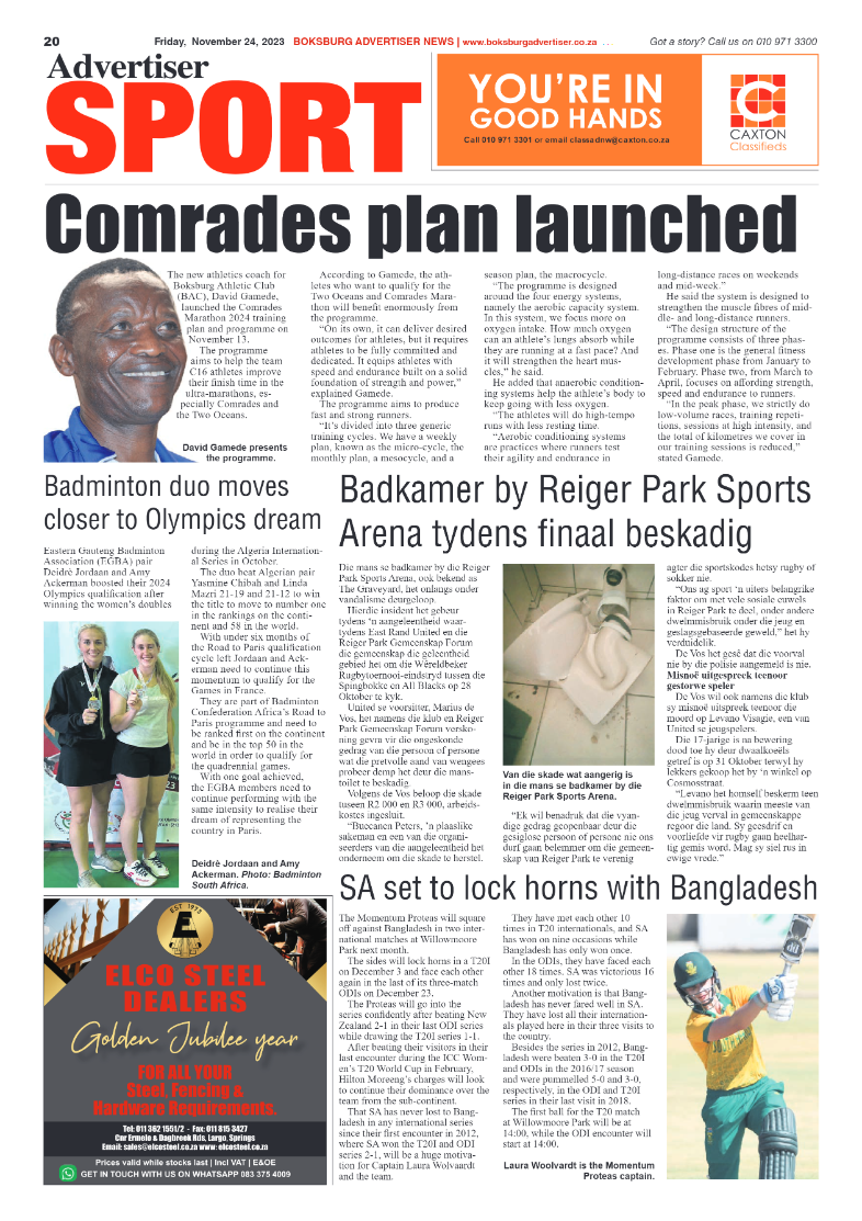 Boksburg Advertiser 24 November 2023 page 20